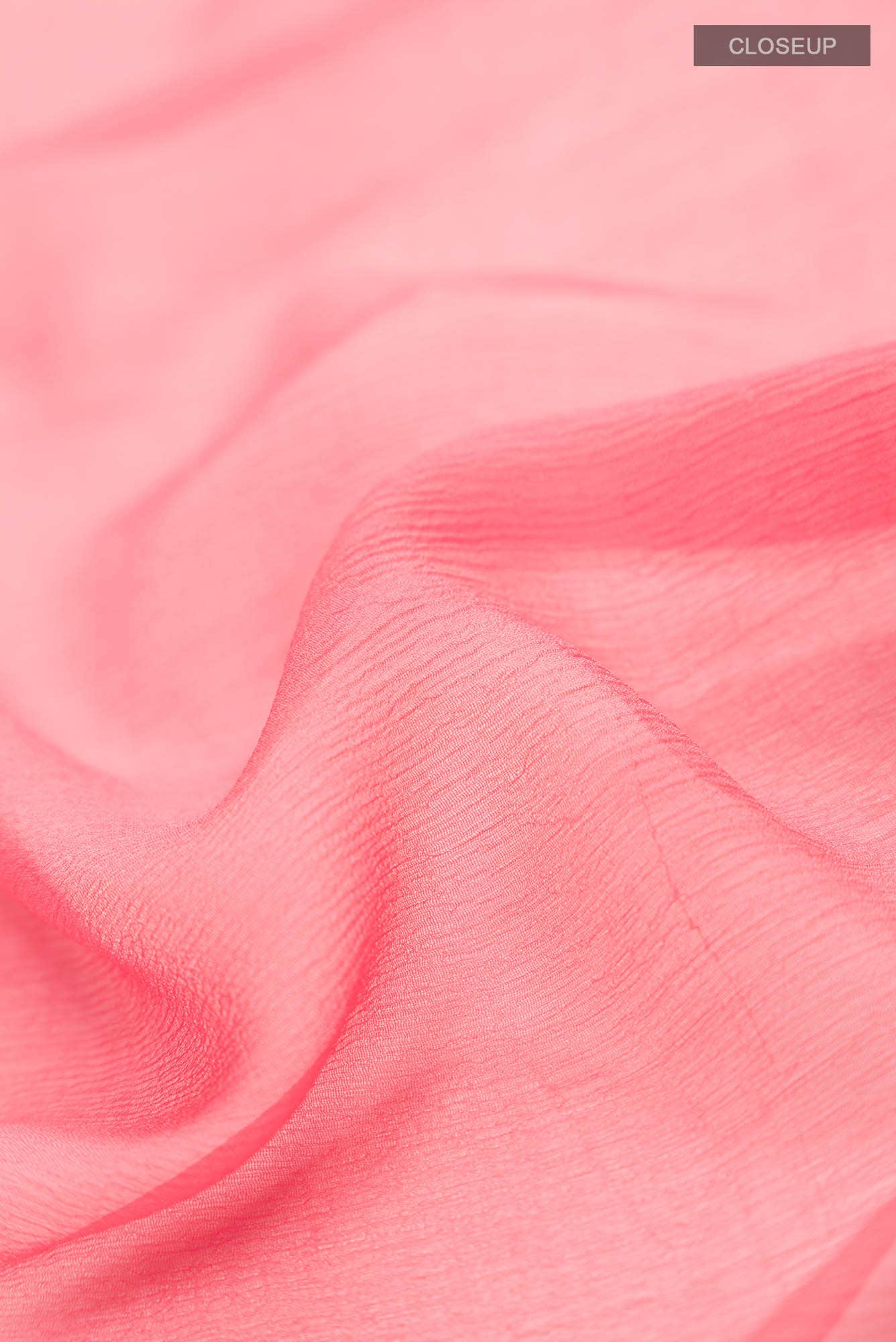 Coral Mysore Chiffon Saree - Image 2
