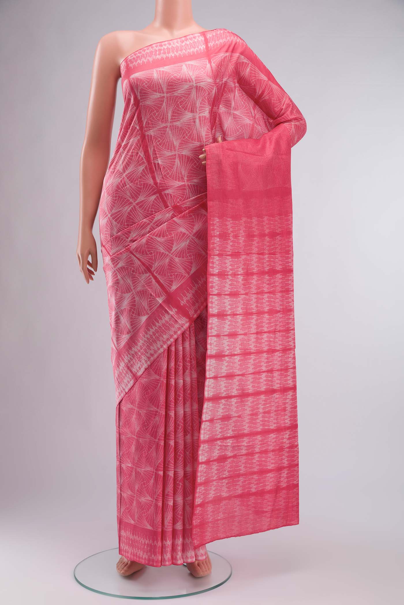 Coral Printed Silk Saree