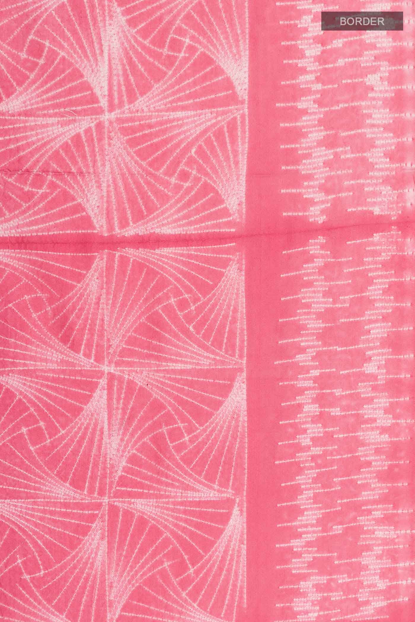 Coral Printed Silk Saree - Image 3