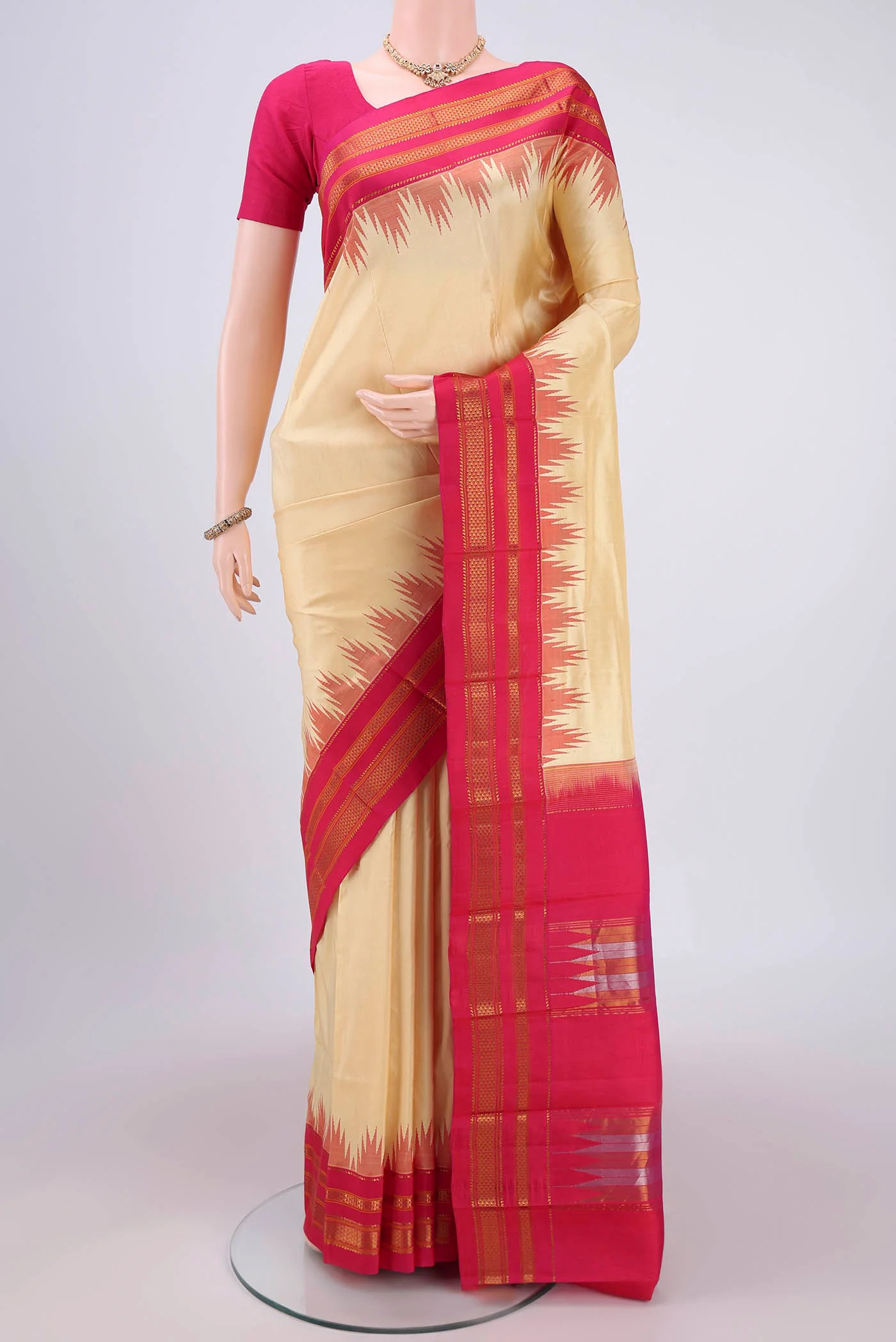 Sandal Bangalore Silk Saree