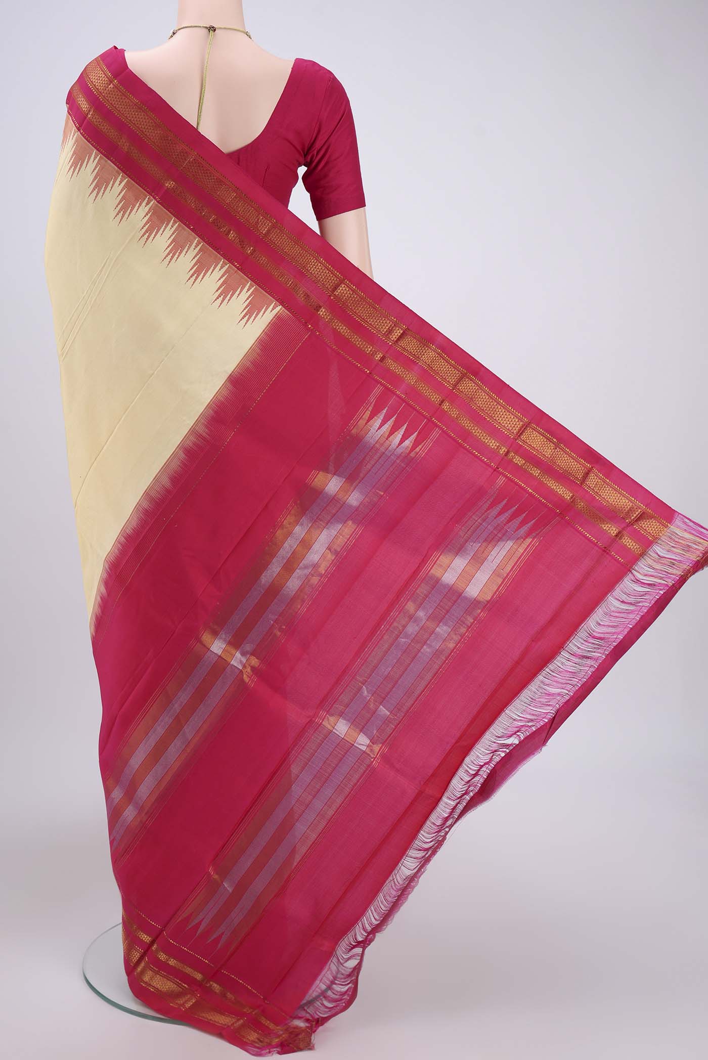 Sandal Bangalore Silk Saree - Image 3