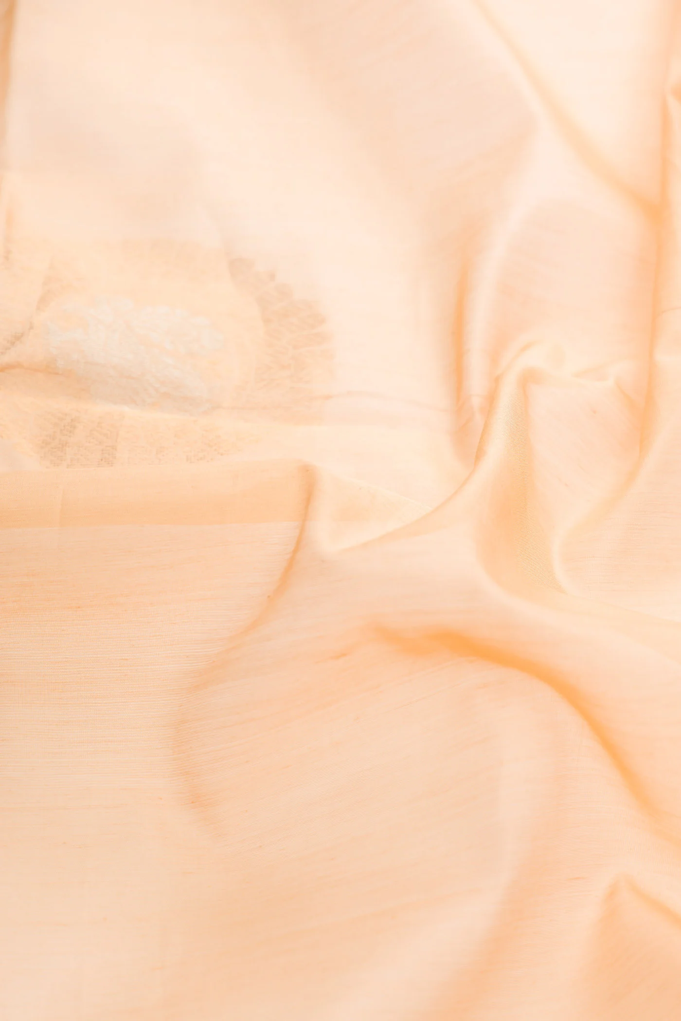 Cream Dual Tone Silk Cotton Saree - Image 2