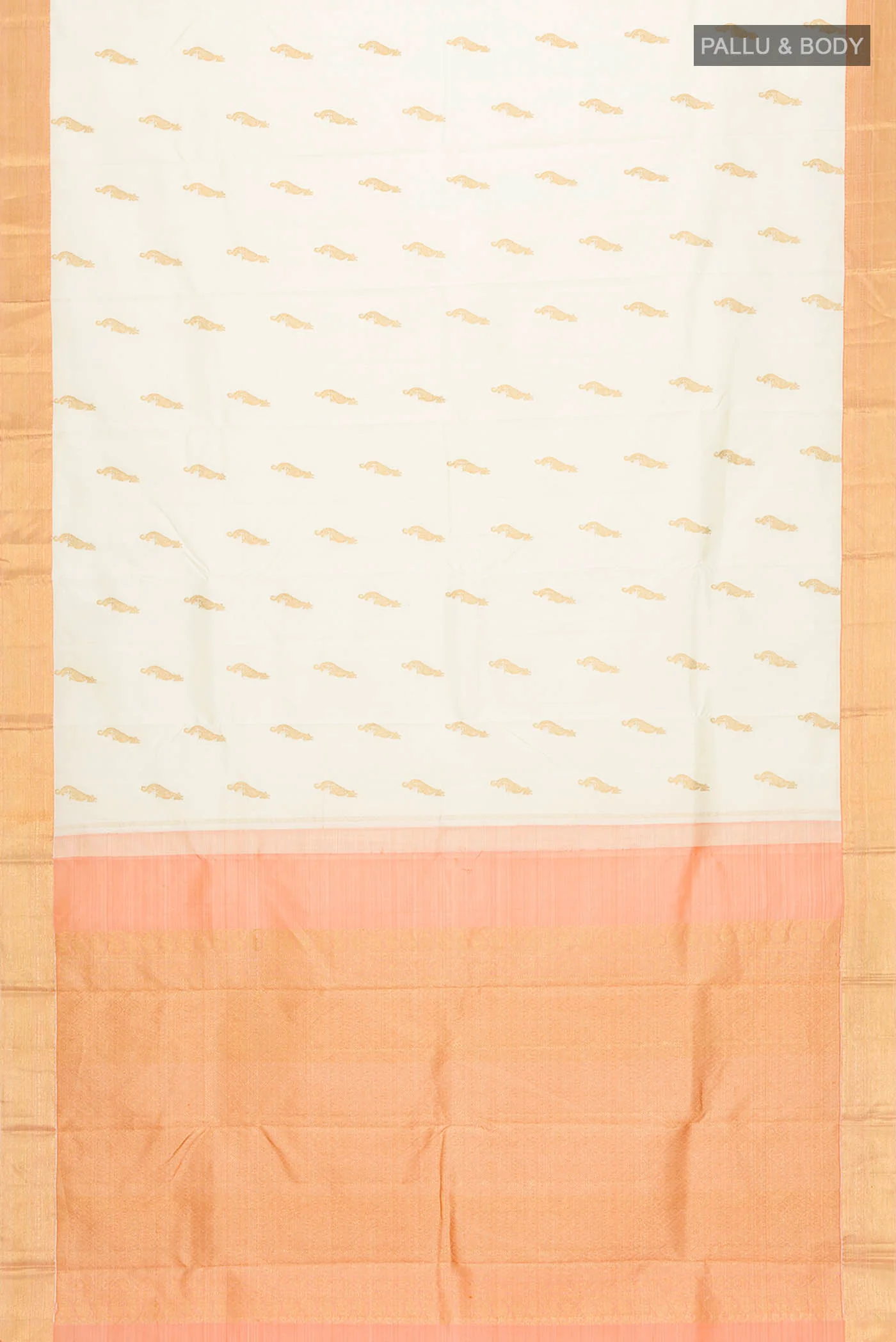 Cream Kanjivaram Silk Saree - Image 6