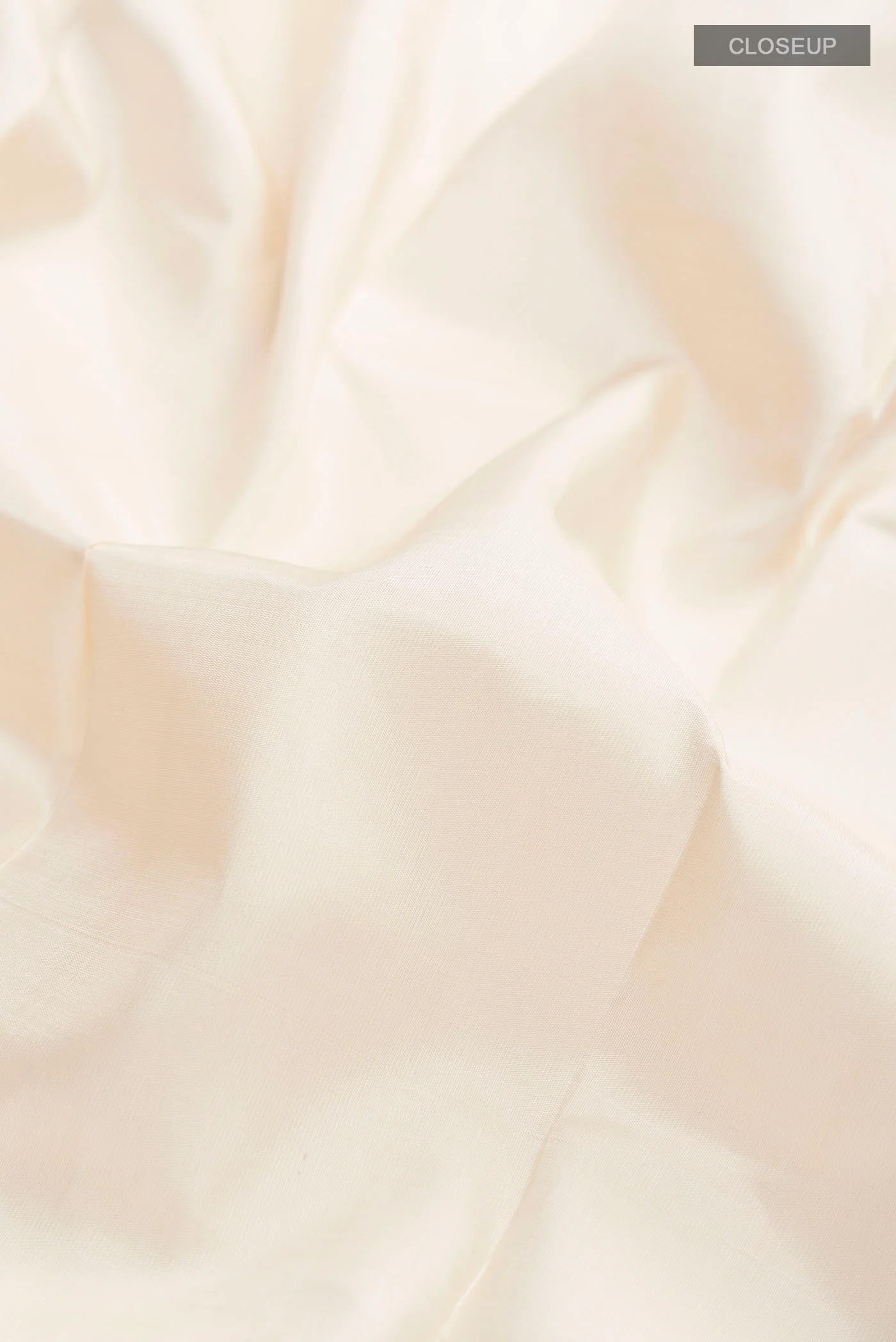 Cream Kanchipuram Silk Saree - Image 2