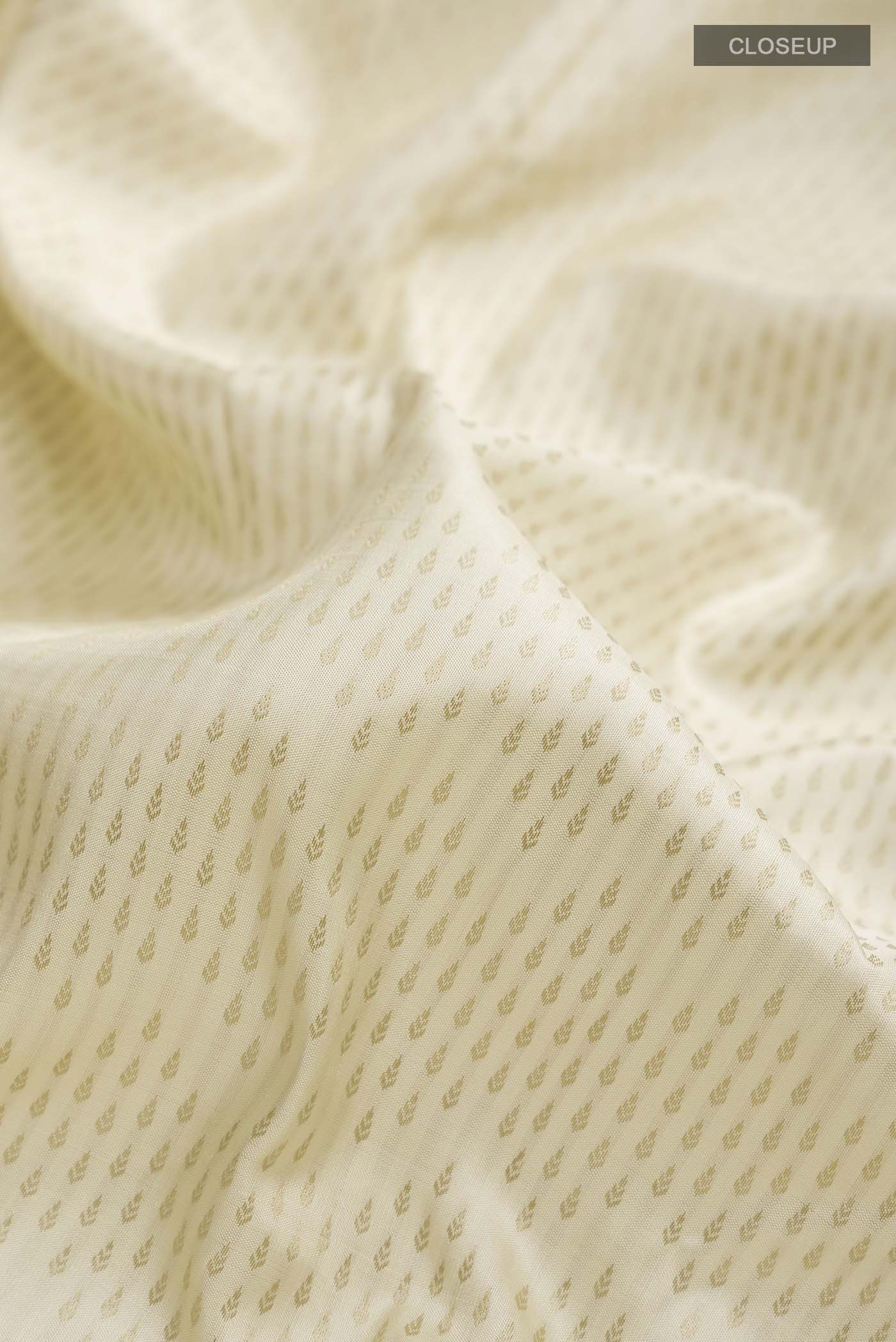 Cream Kanjivaram Silk Saree - Image 2
