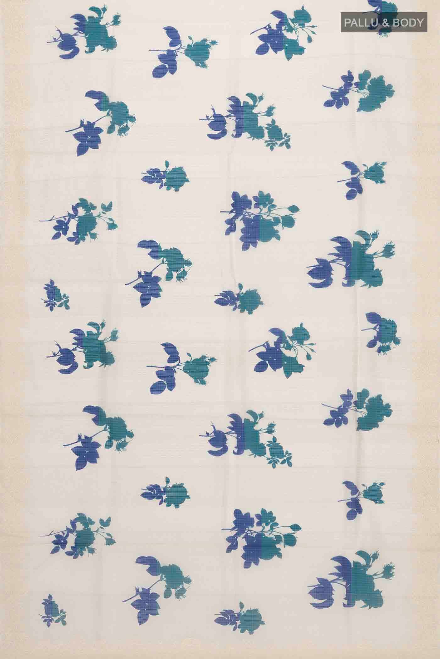 Cream Kota Cotton Saree - Image 3