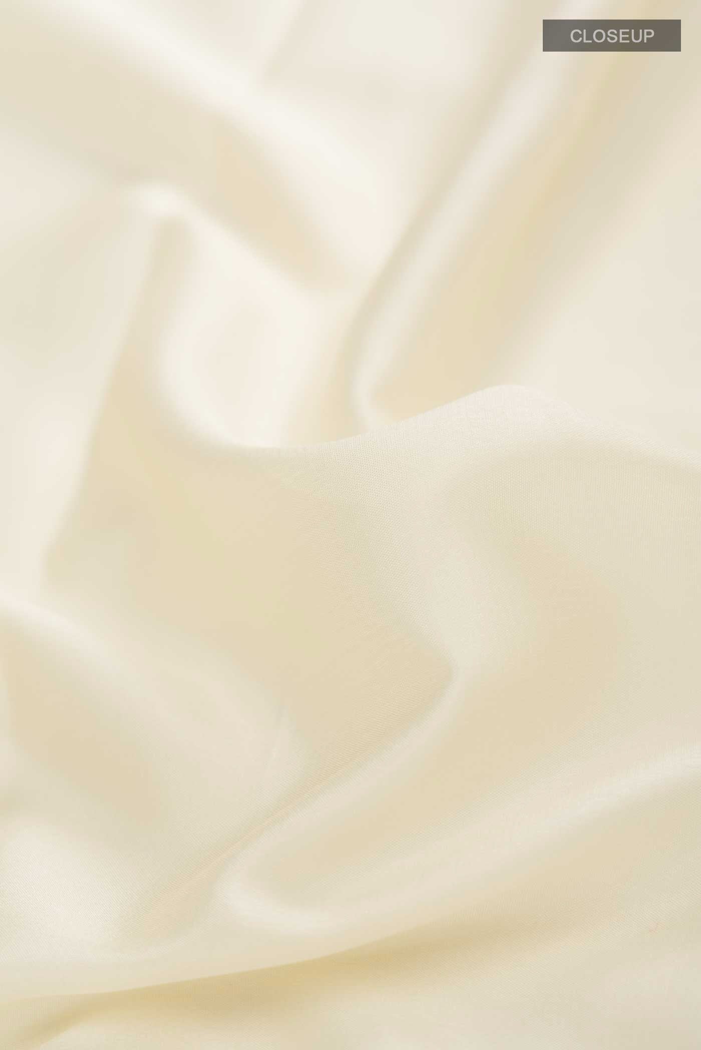 Cream Mysore Crepe Saree - Image 2