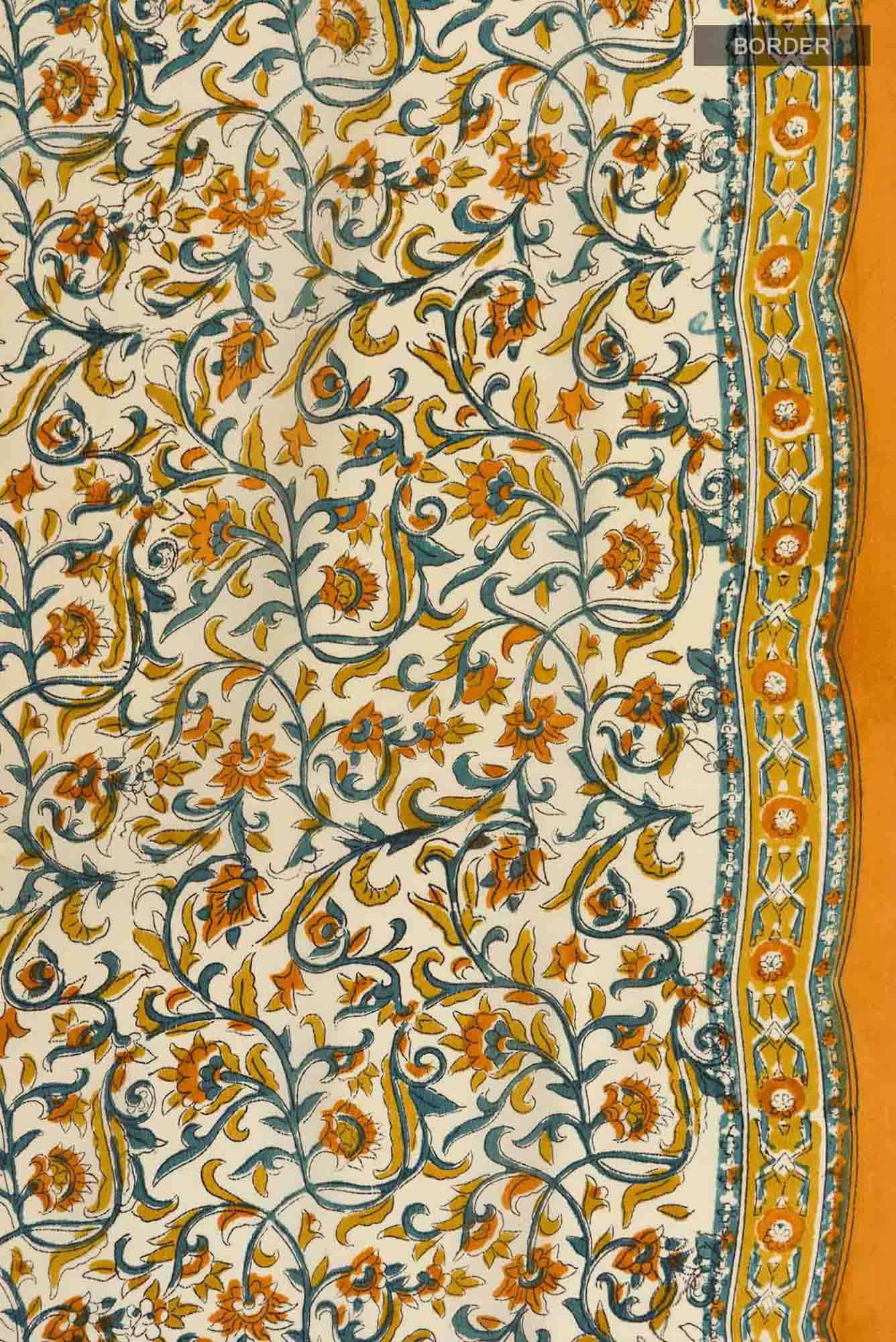 Cream Mysore Crepe Saree - Image 4