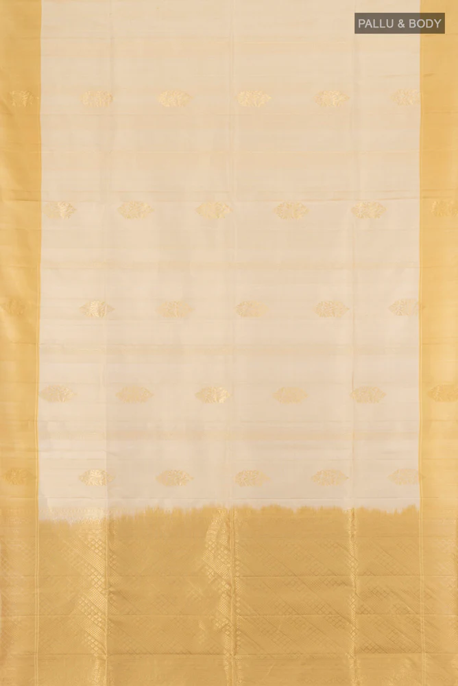 Cream Soft Silk Saree - Image 5