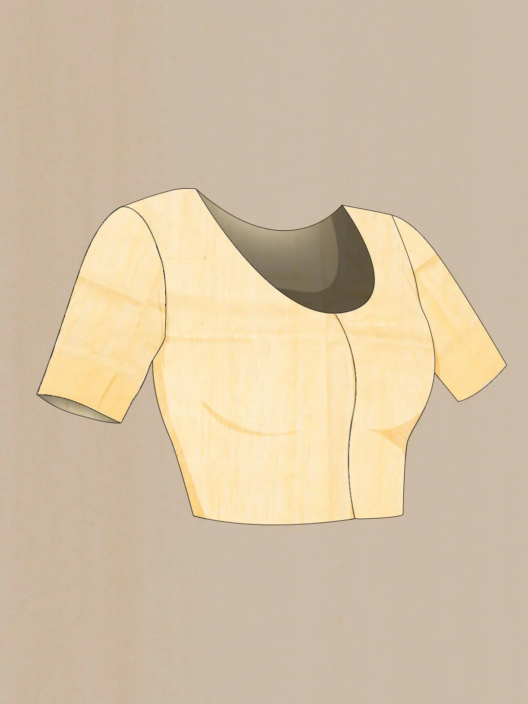Cream Tussar Silk Saree - Image 5
