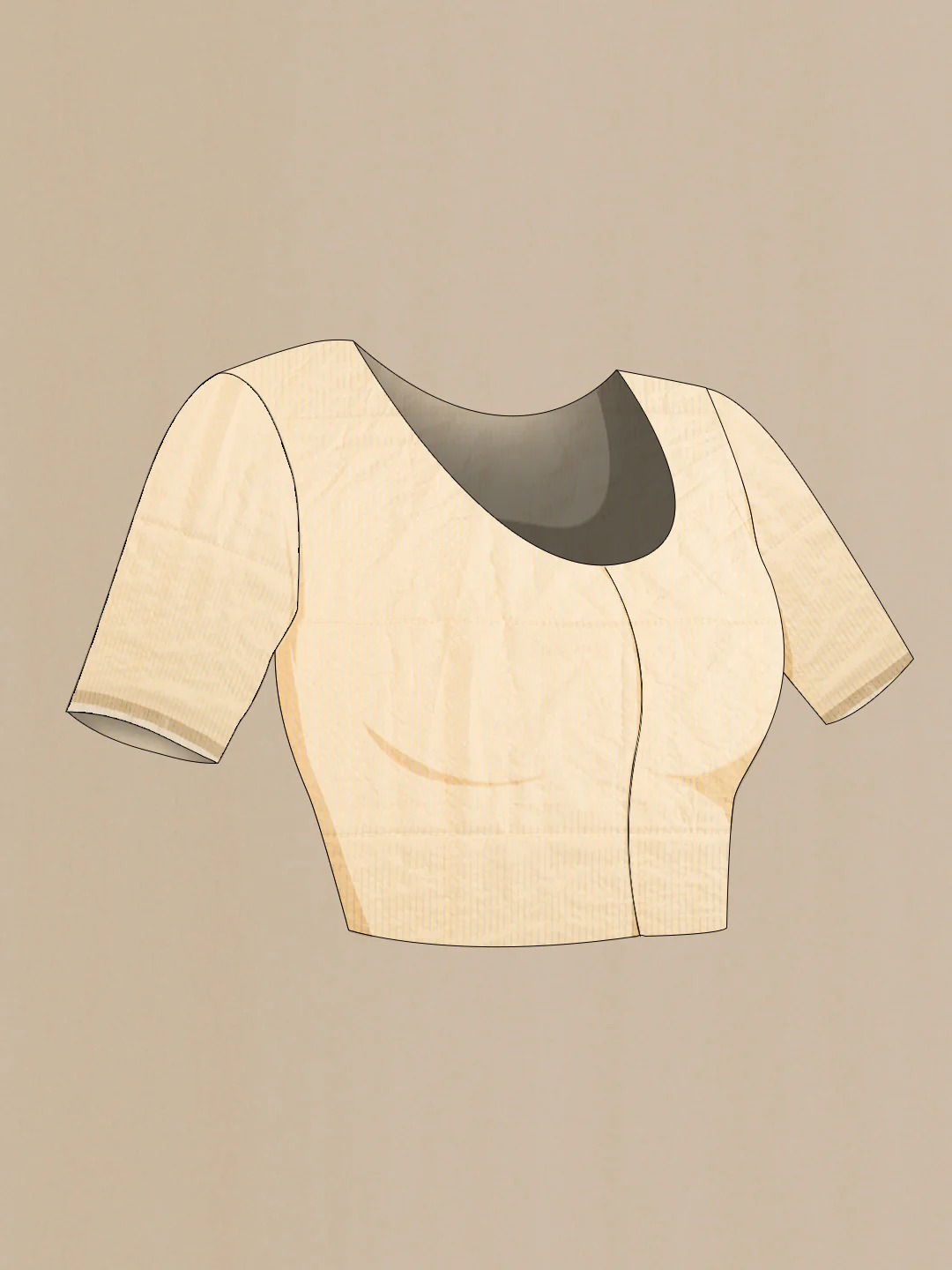 Damini-Sandal Bengal Cotton Saree - Image 9