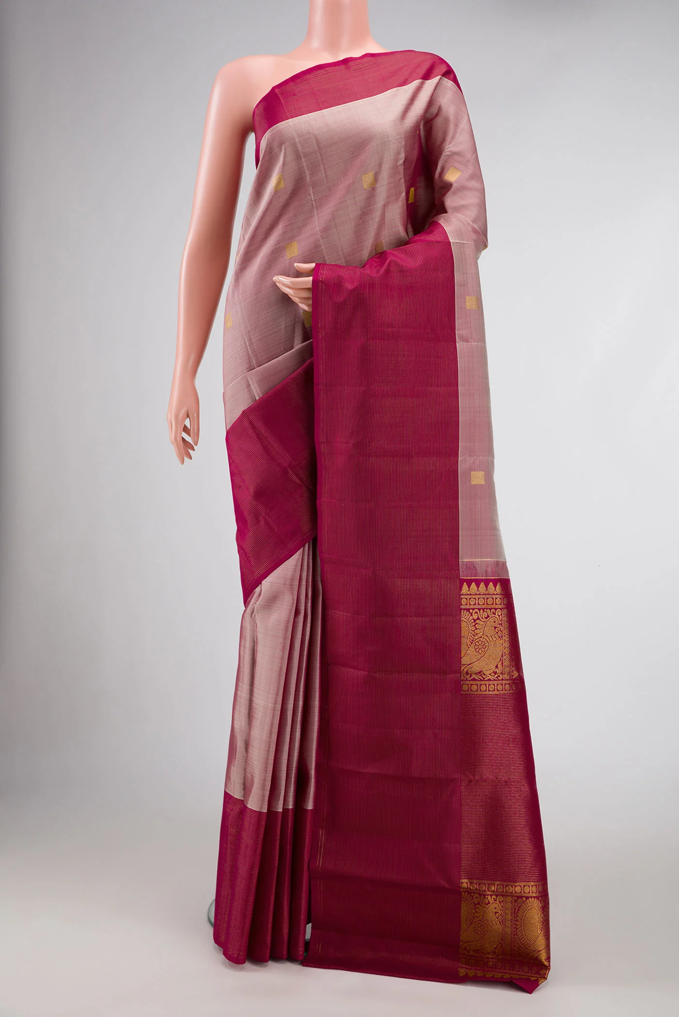 Mauve Kanjivaram Silk Saree