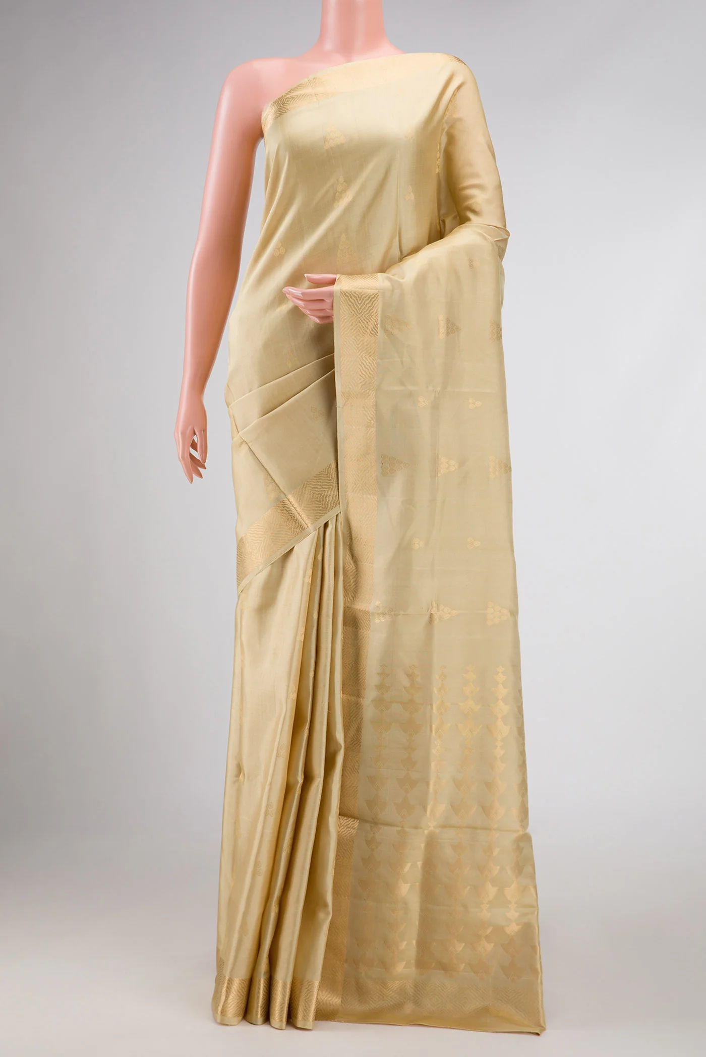 Beige Soft Silk Saree