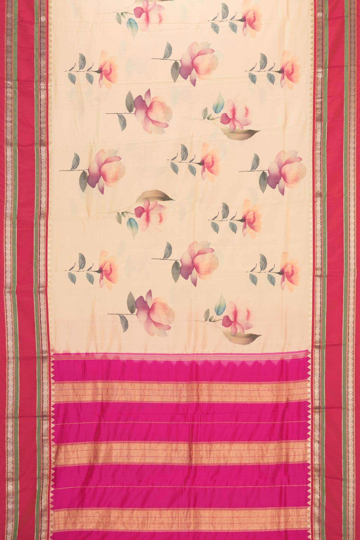 Dark Beige Kanjivaram Silk Saree - Image 4