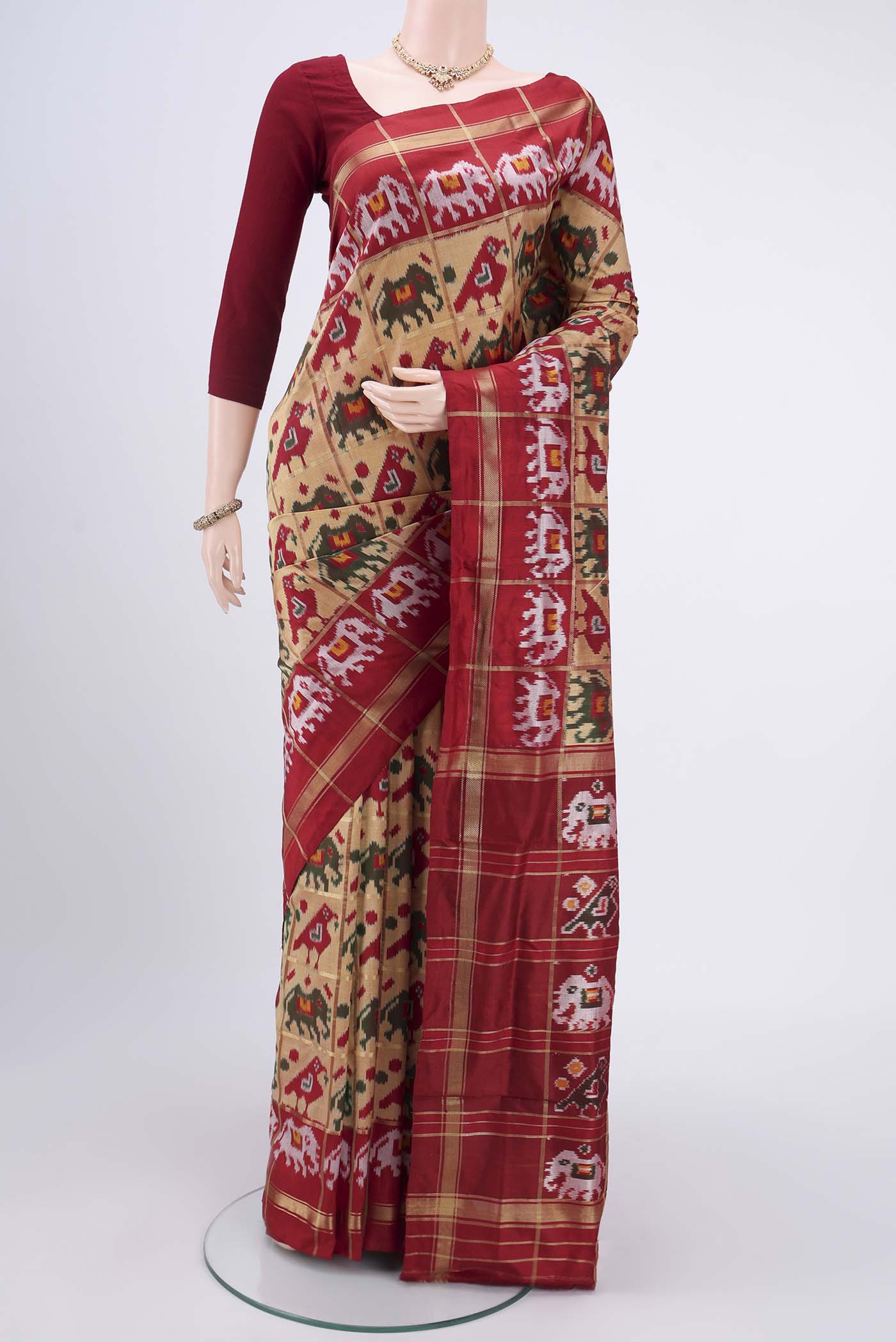 Multi Color Pochampally Silk Saree