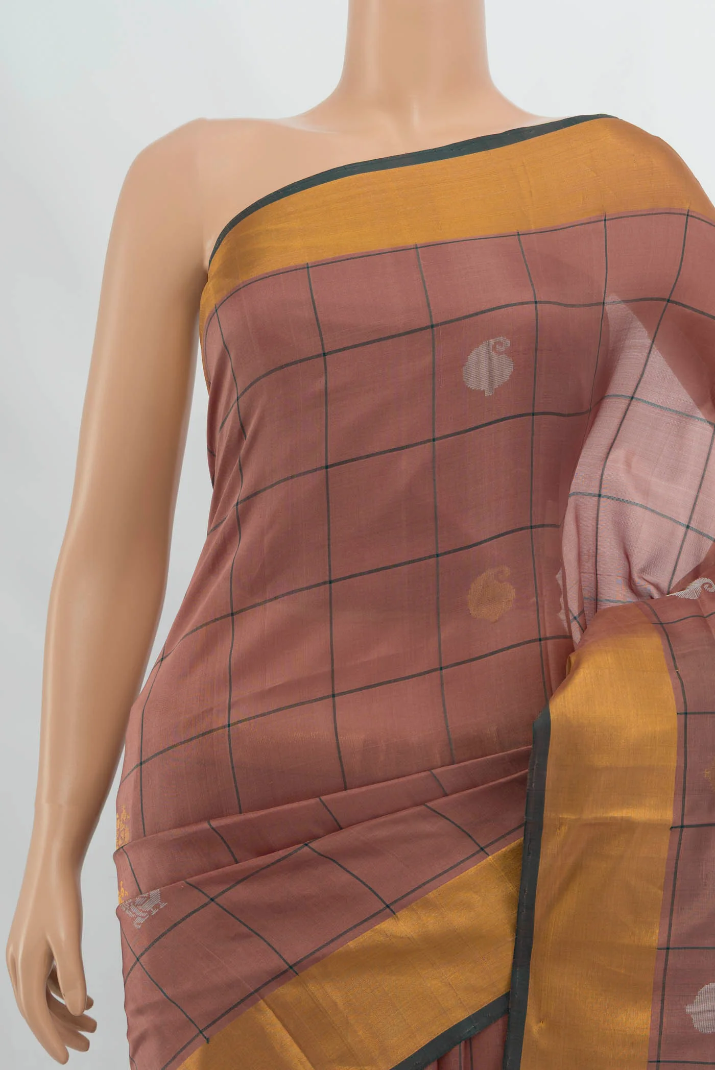 Mauve Uppada Silk Saree - Image 2