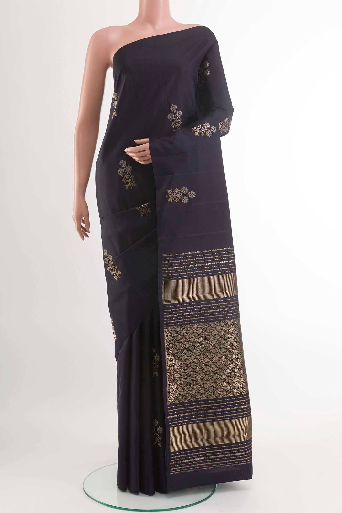 Dark Blue Kanjivaram Silk Saree