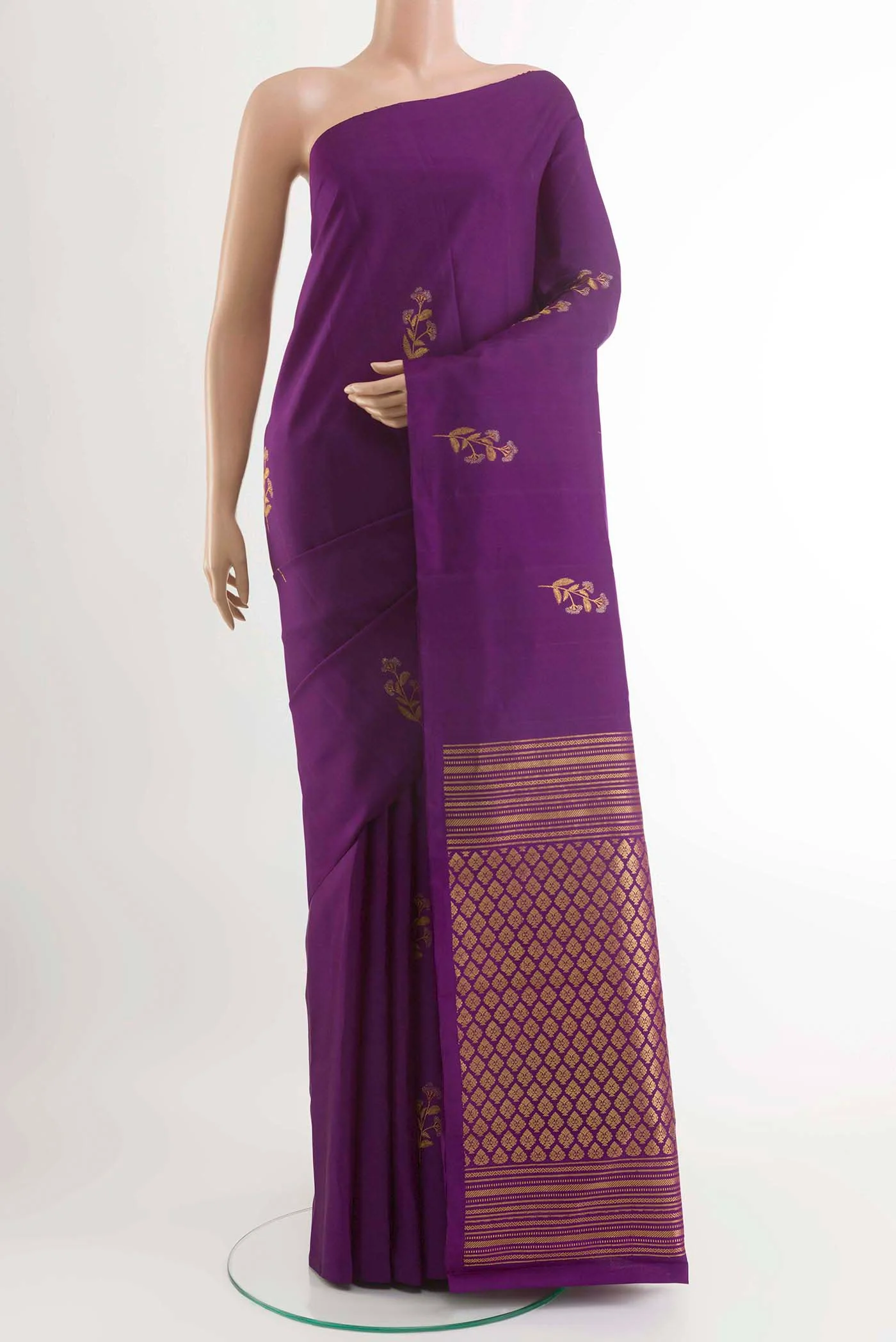 Dark Blue Kanjivaram Silk Saree