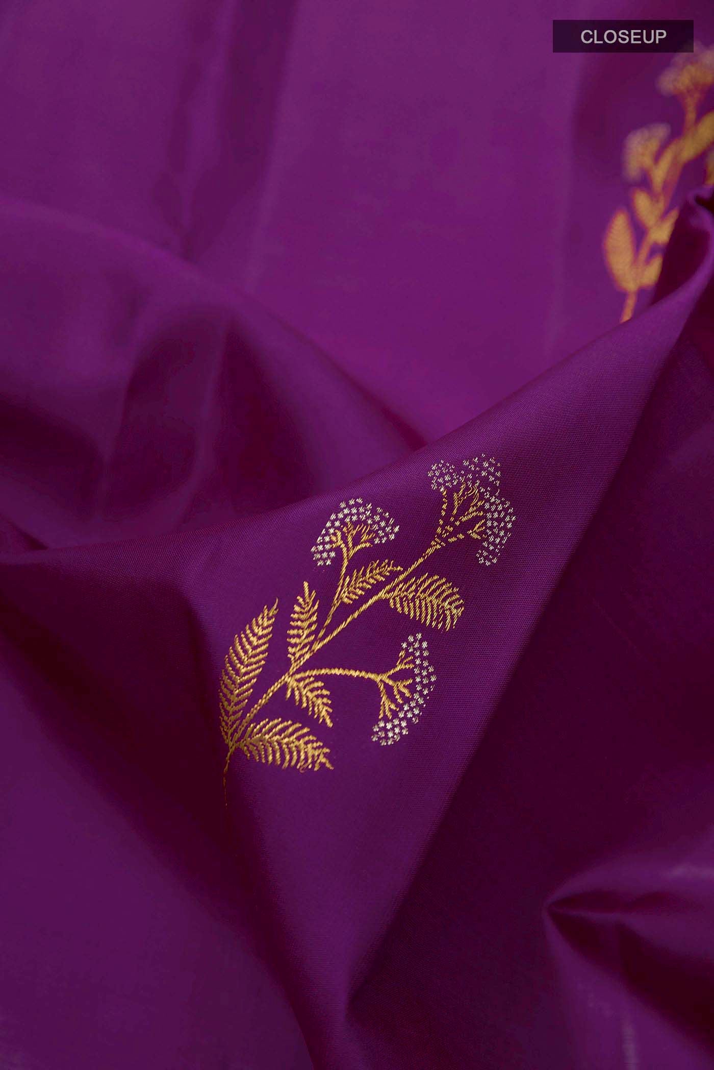 Dark Blue Kanjivaram Silk Saree - Image 2