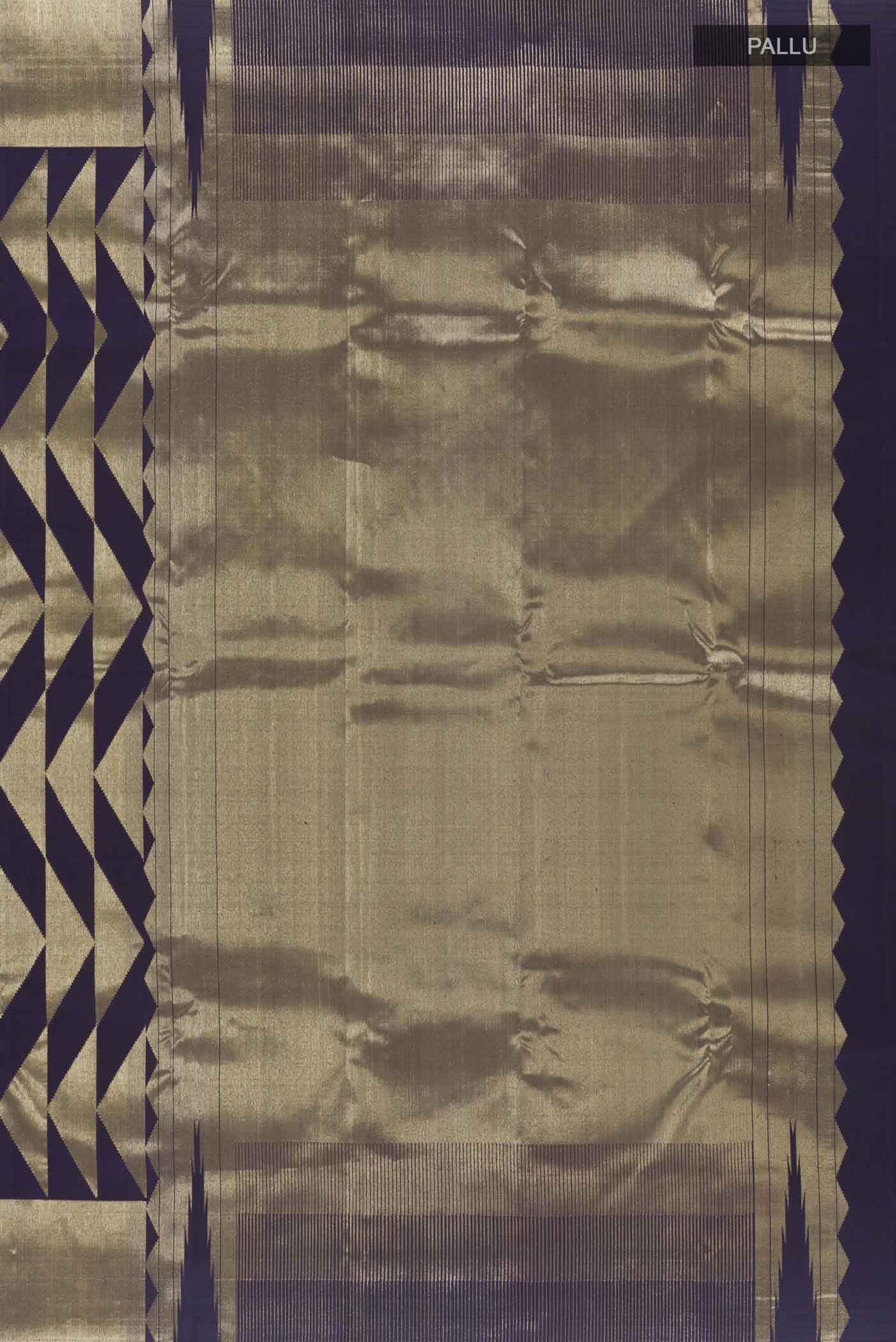 Navy Blue Kanchipuram Silk Saree - Image 7