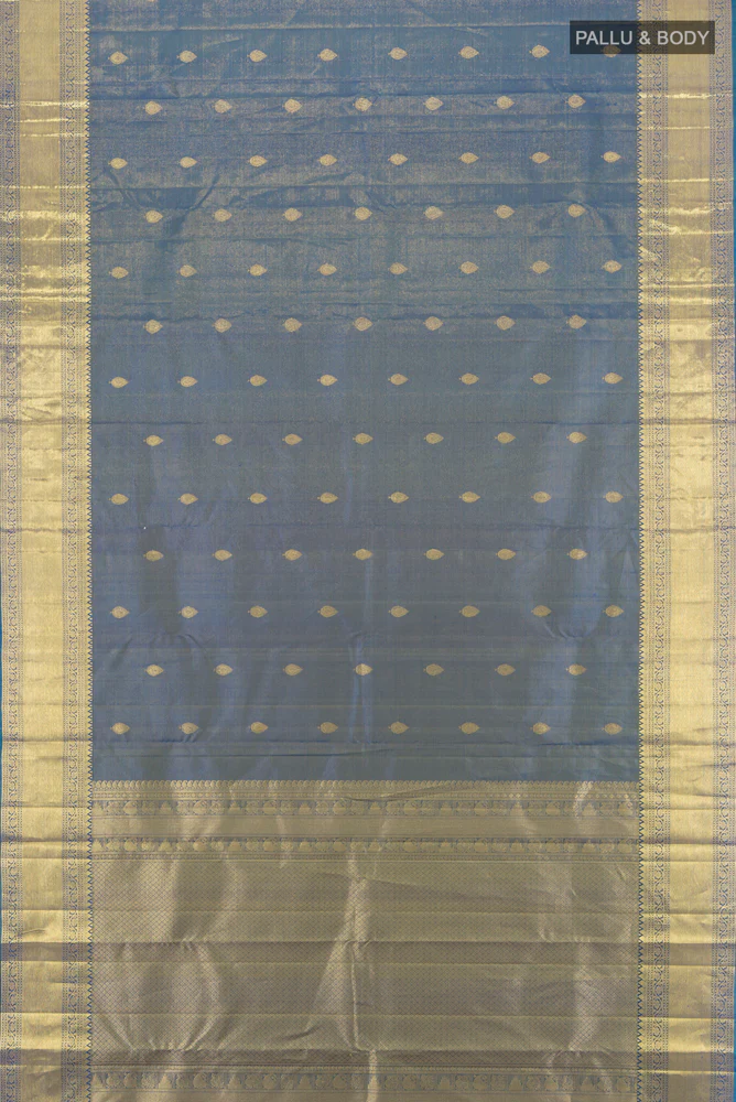 Blue Kanjivaram Silk Saree - Image 5