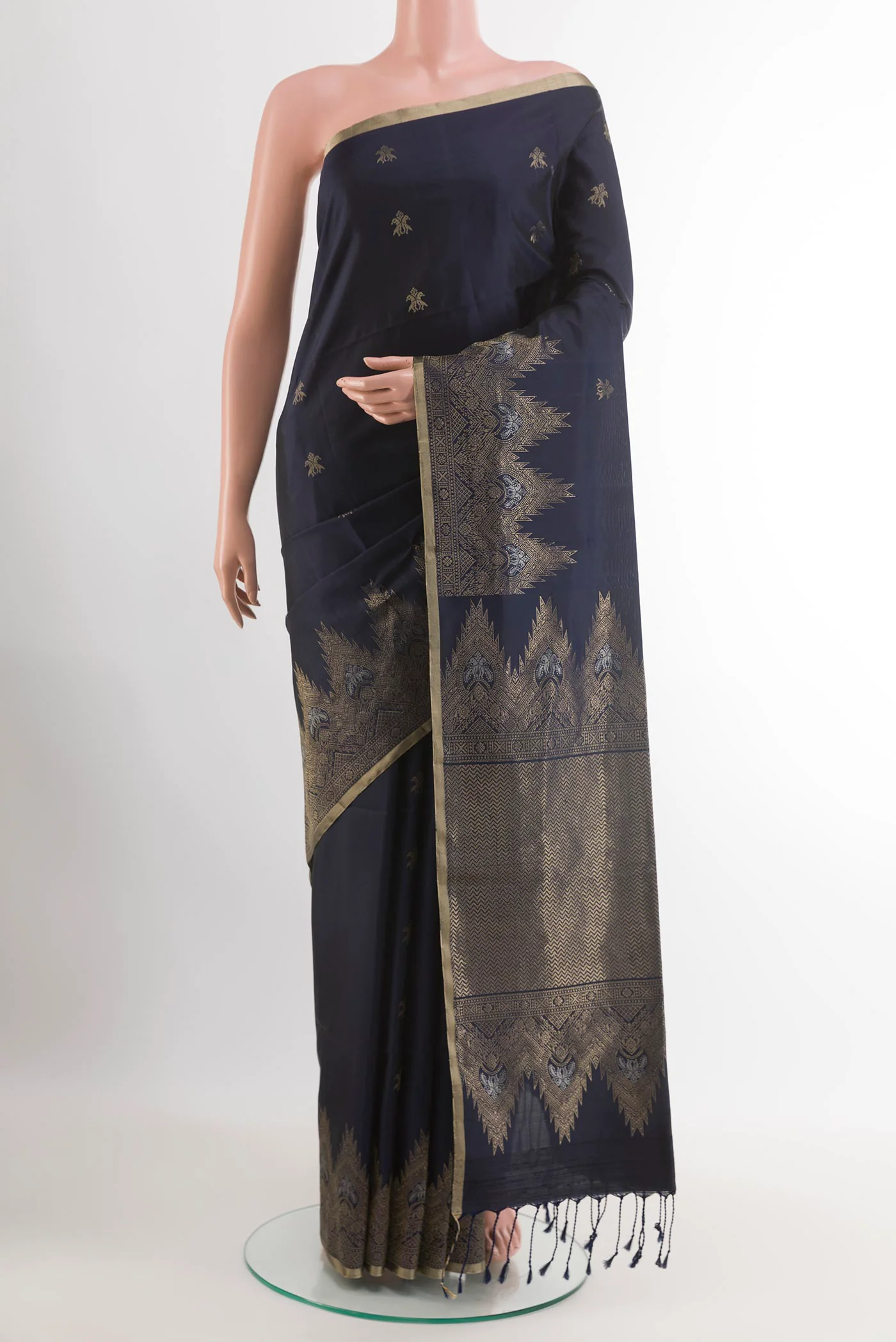 Navy Blue Soft Silk Saree
