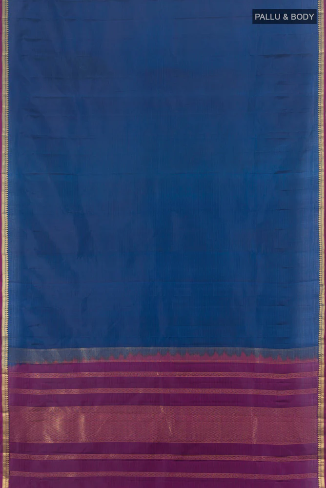 Blue Soft Silk Saree - Image 5