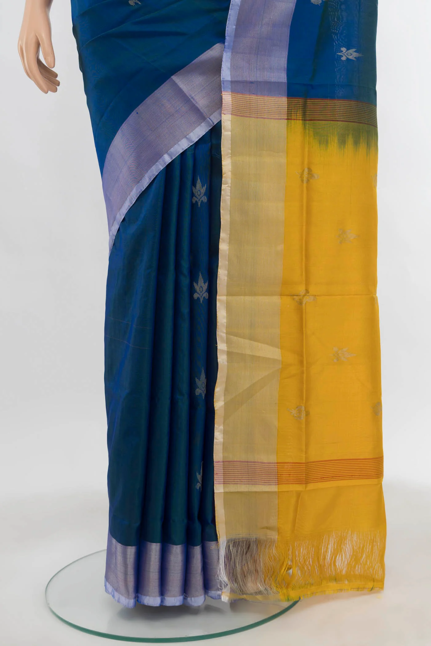Blue Uppada Silk Saree - Image 3