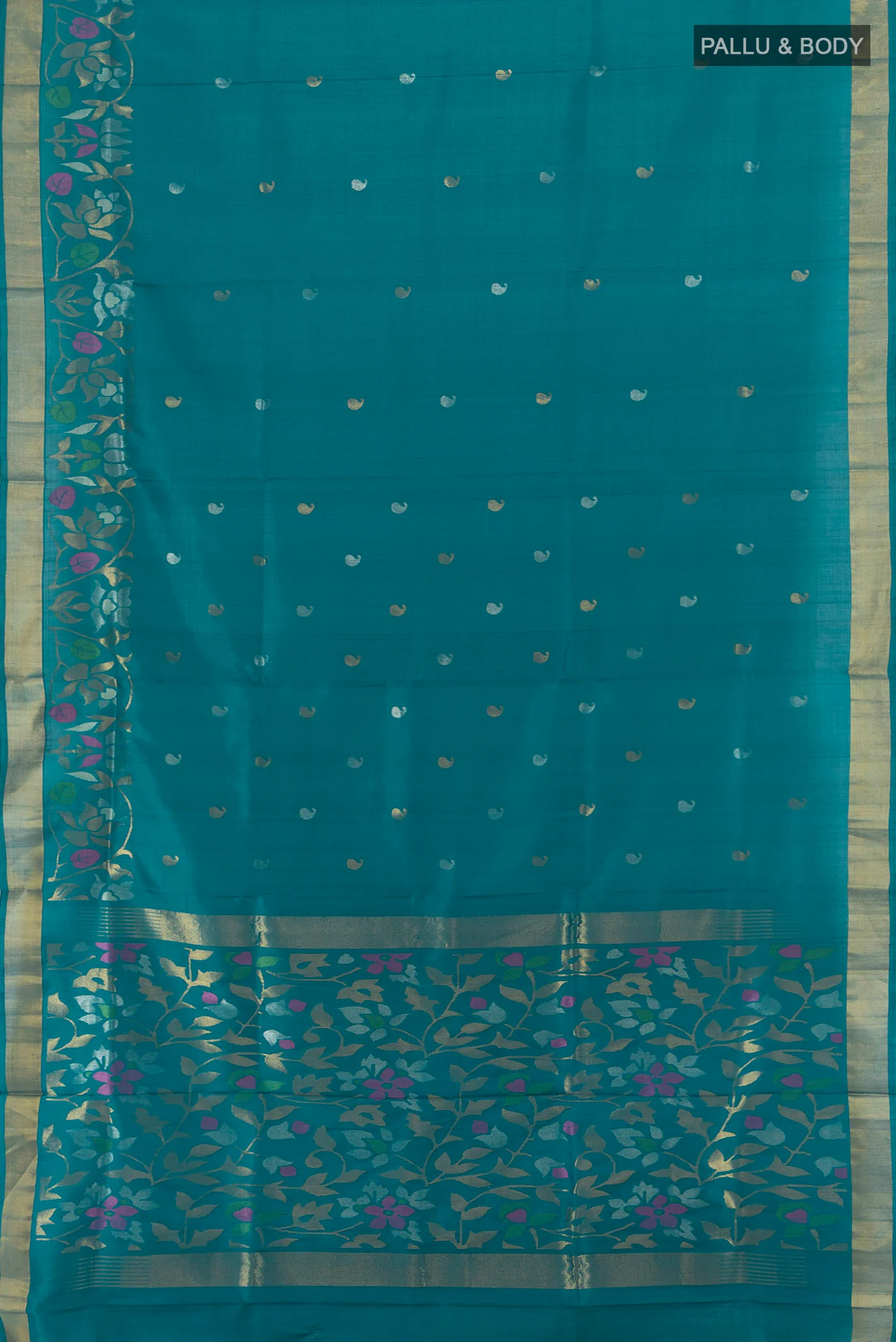 Blue Uppada Silk Saree - Image 5