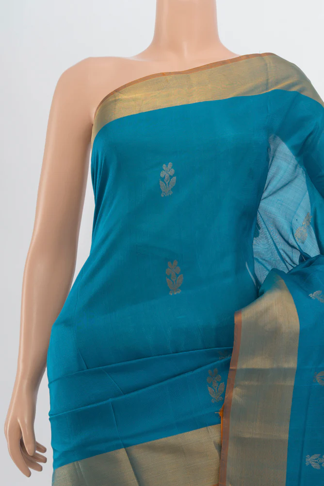 Blue Uppada Silk Saree - Image 2