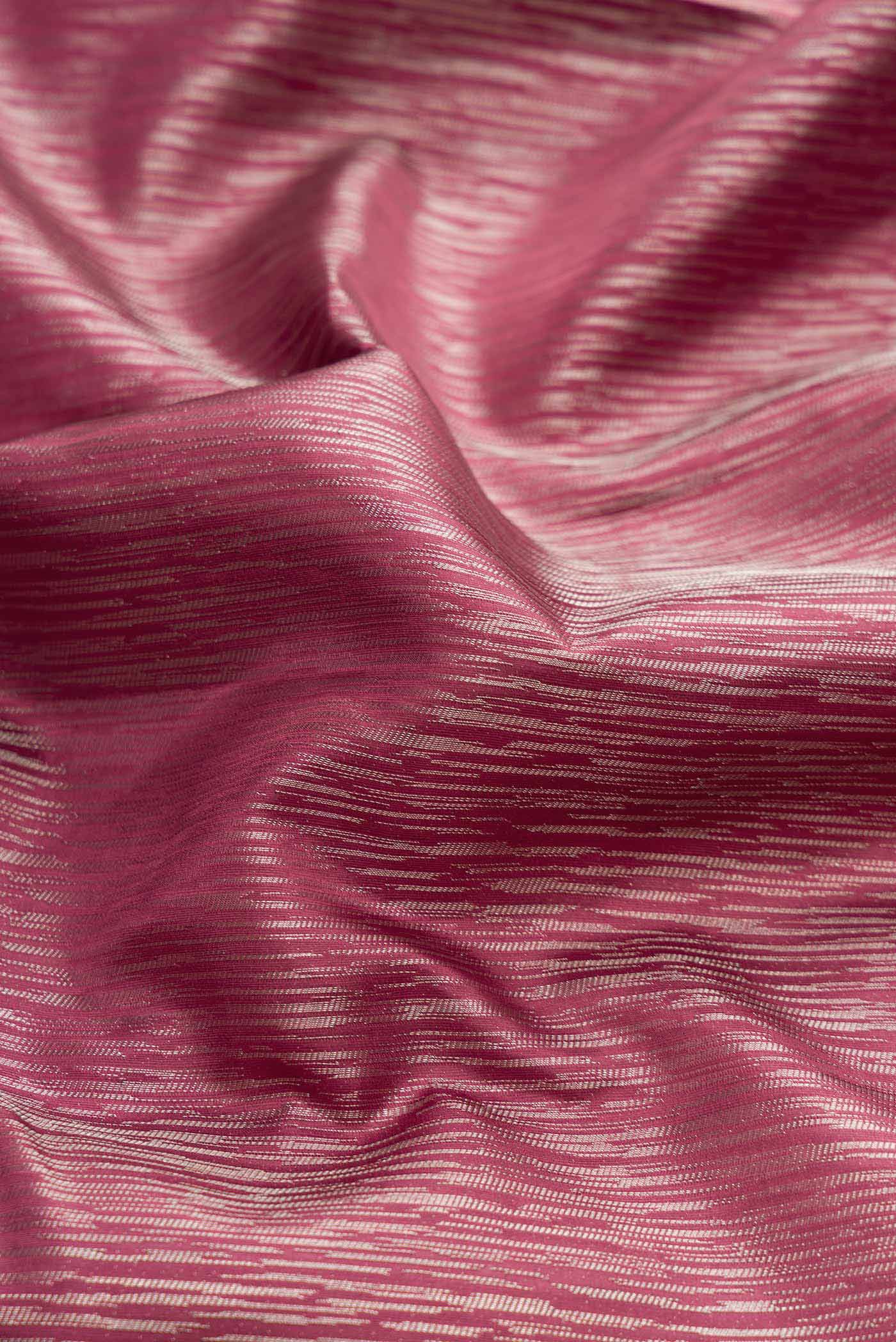 Dark Mauve Dual Tone Kanjivaram Silk Saree - Image 2