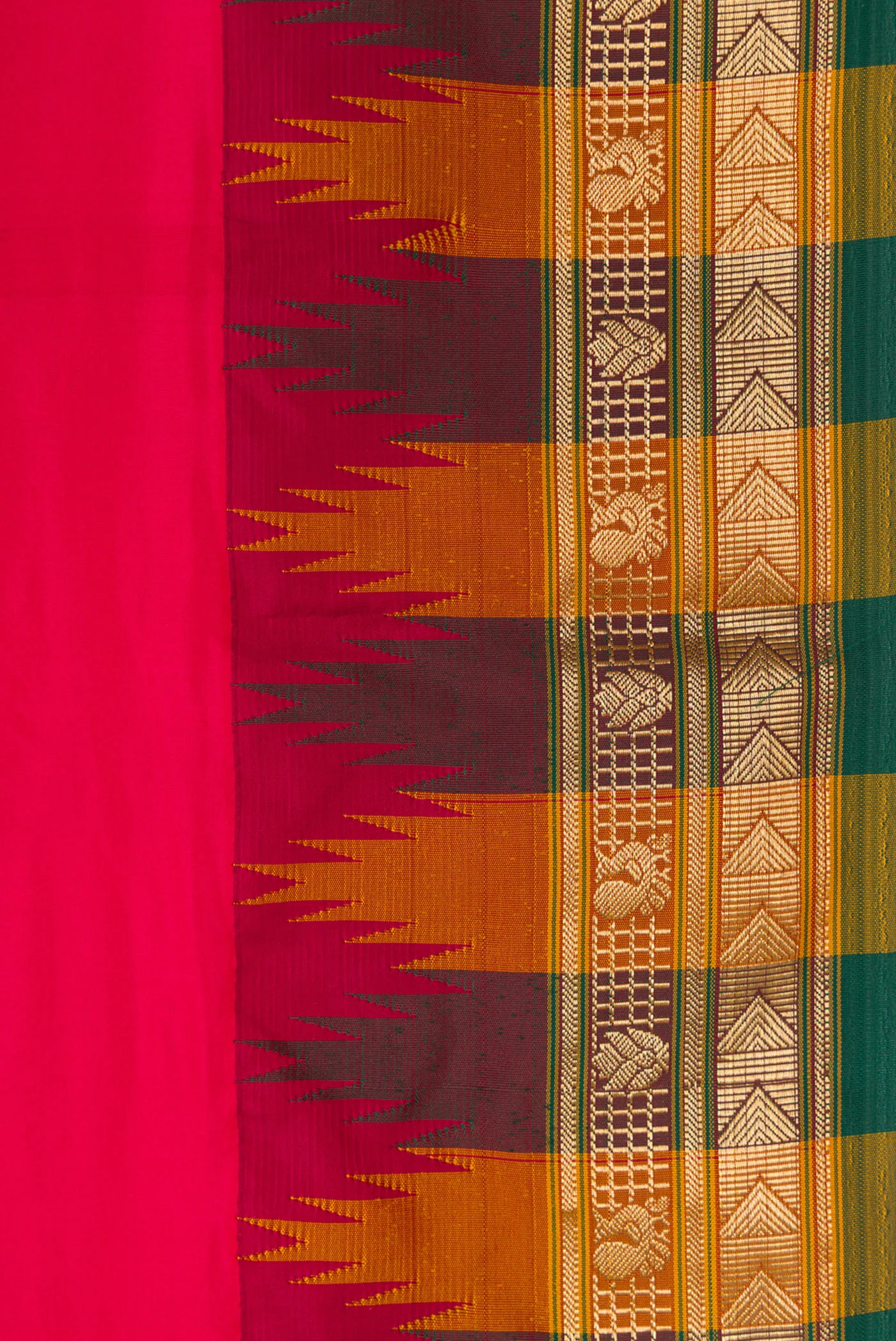 Dark Pink Bangalore Silk Saree - Image 3