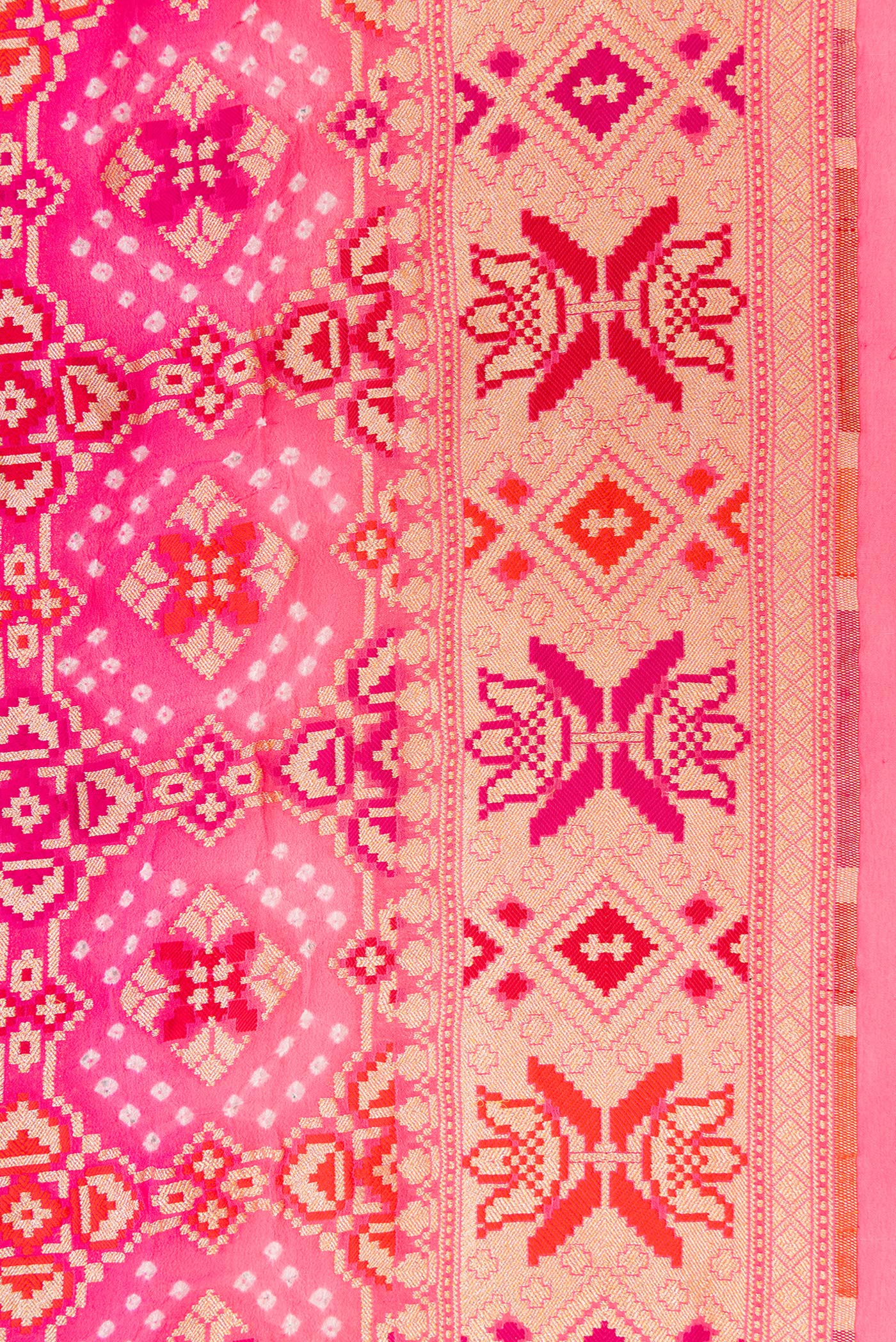 Pink Banarasi Georgette Saree - Image 3