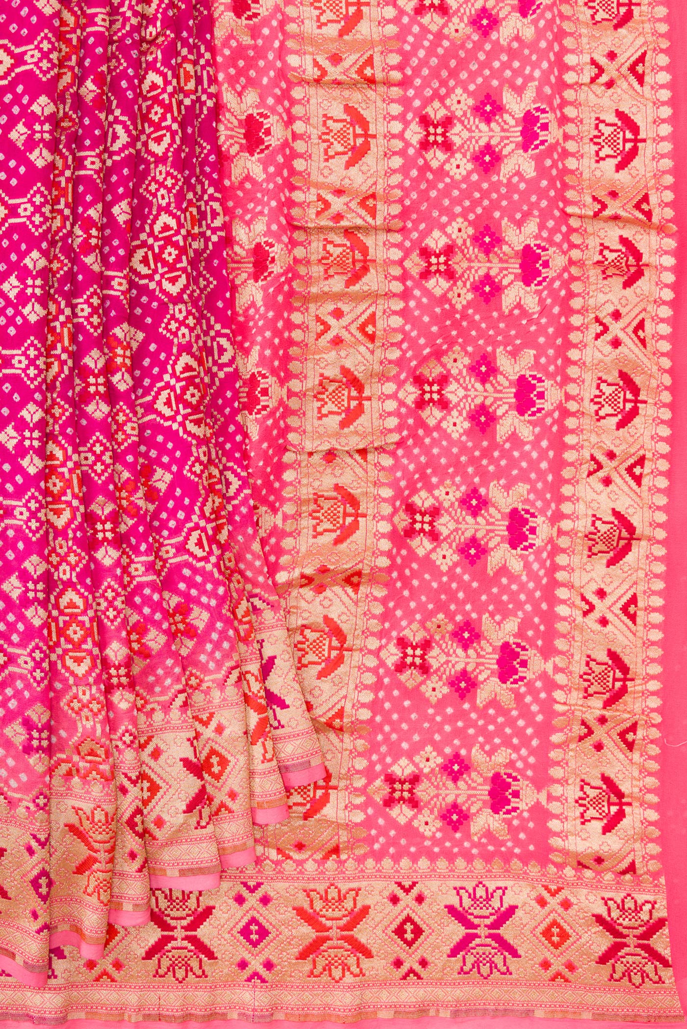 Pink Banarasi Georgette Saree - Image 4