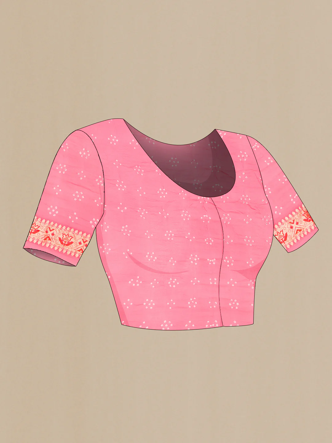 Pink Banarasi Georgette Saree - Image 5