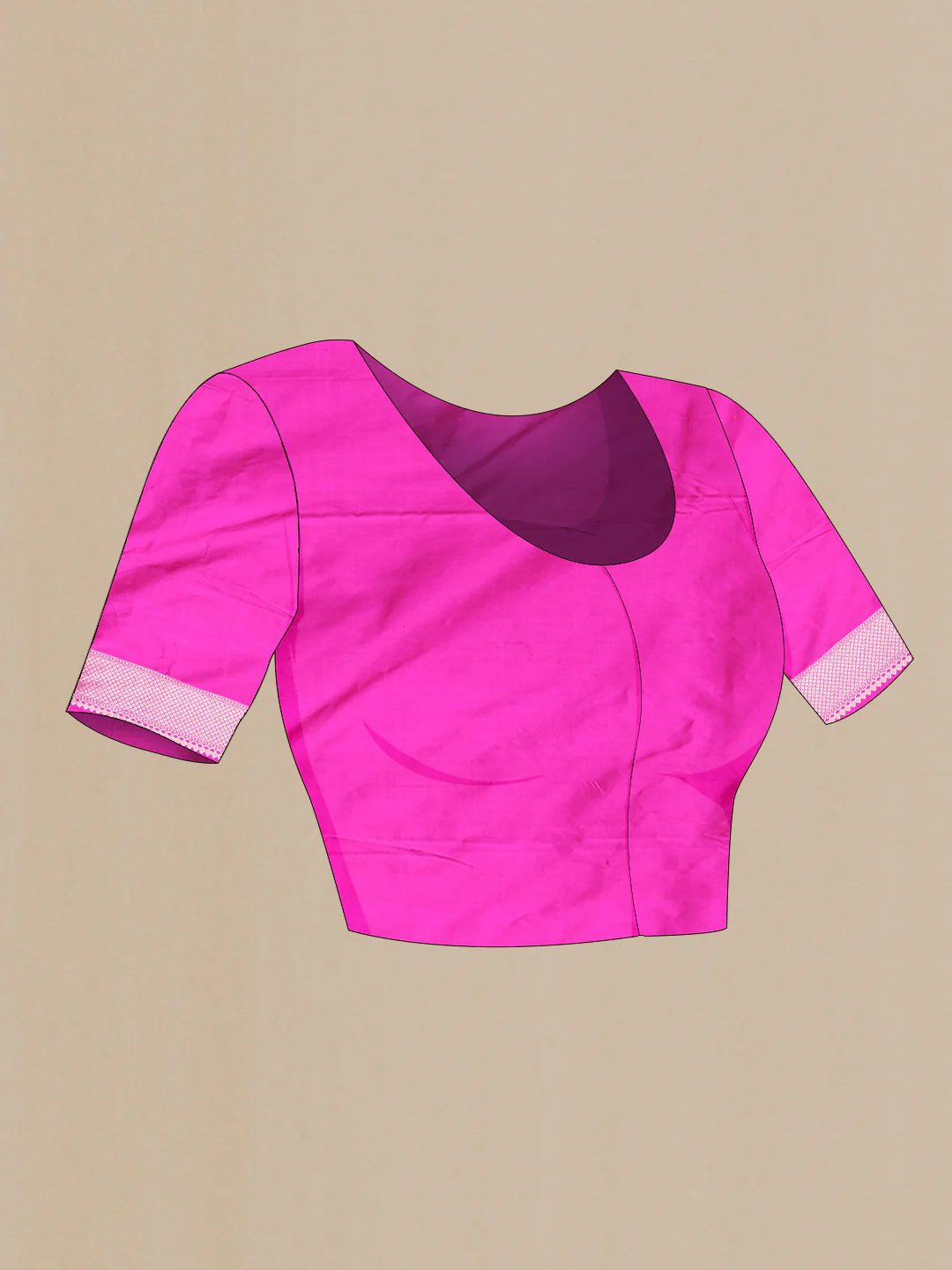 Rani Pink Banarasi Silk Saree - Image 5