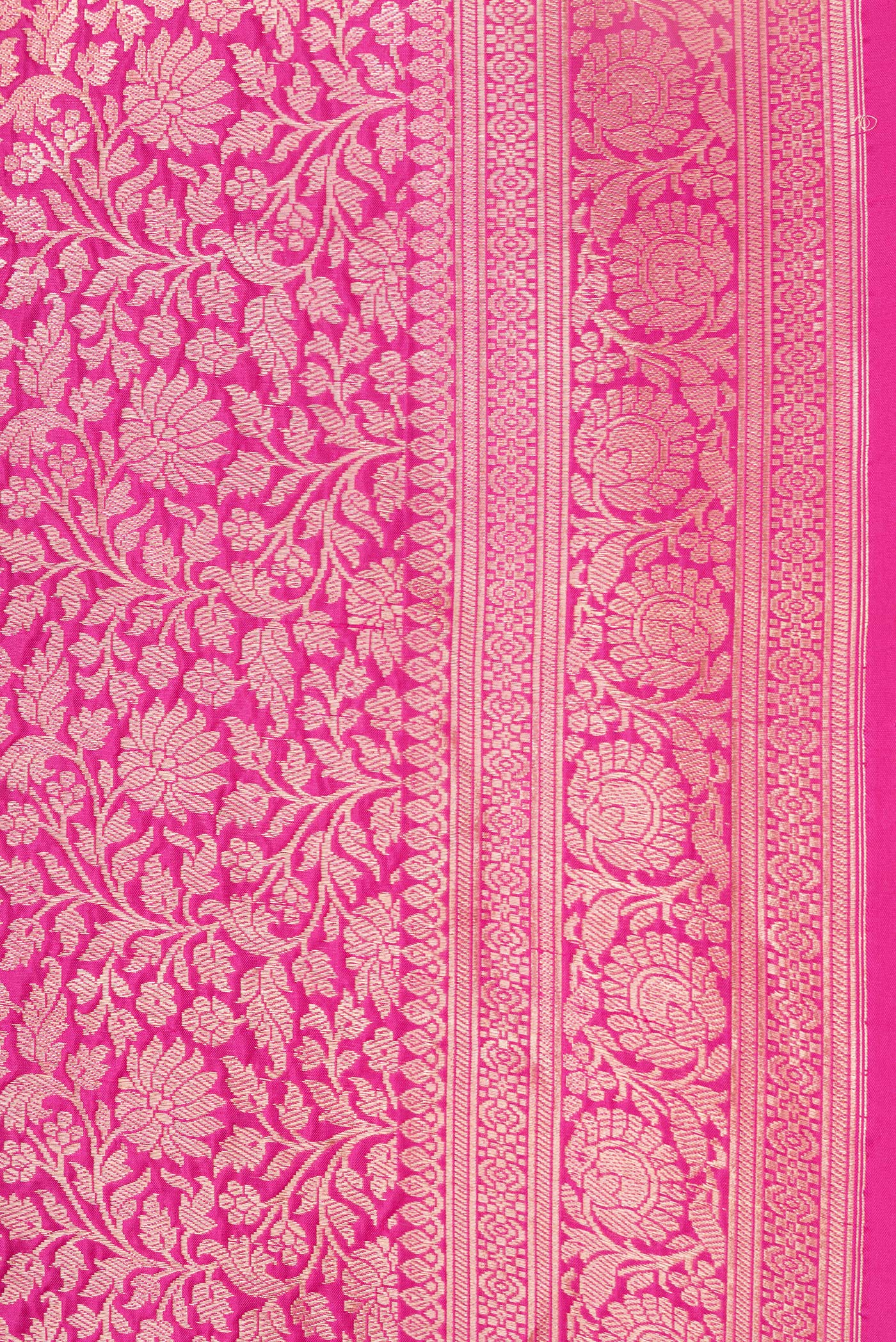 Dark Pink Banarasi Silk Saree - Image 3