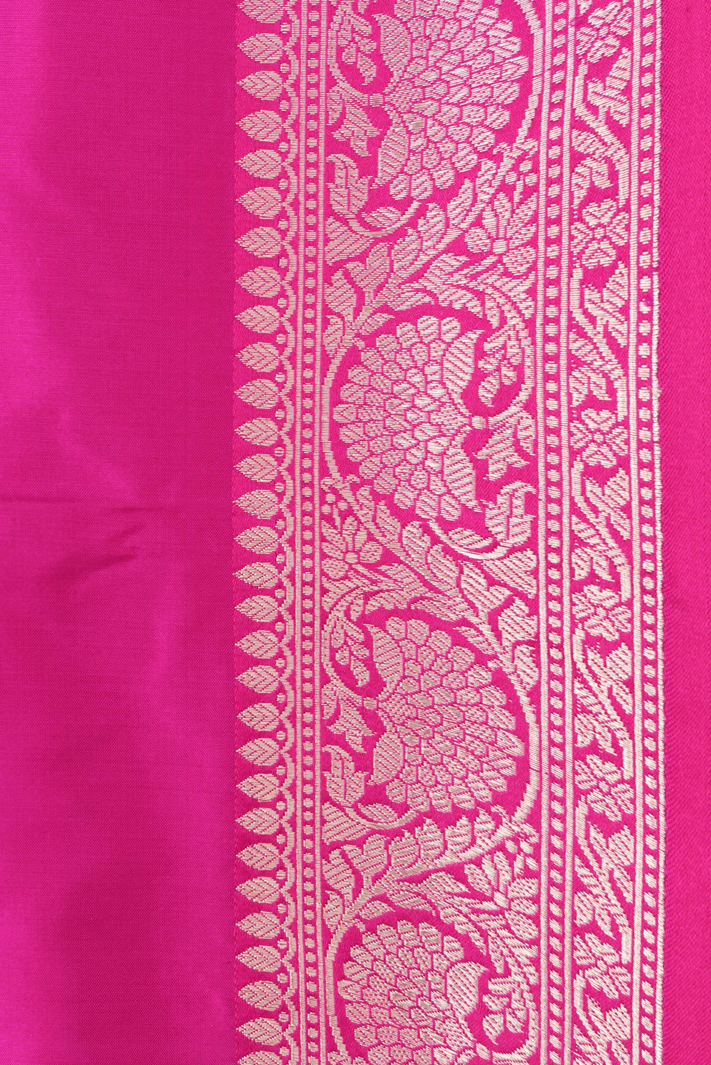 Rani Pink Banarasi Katan Silk Saree - Image 3