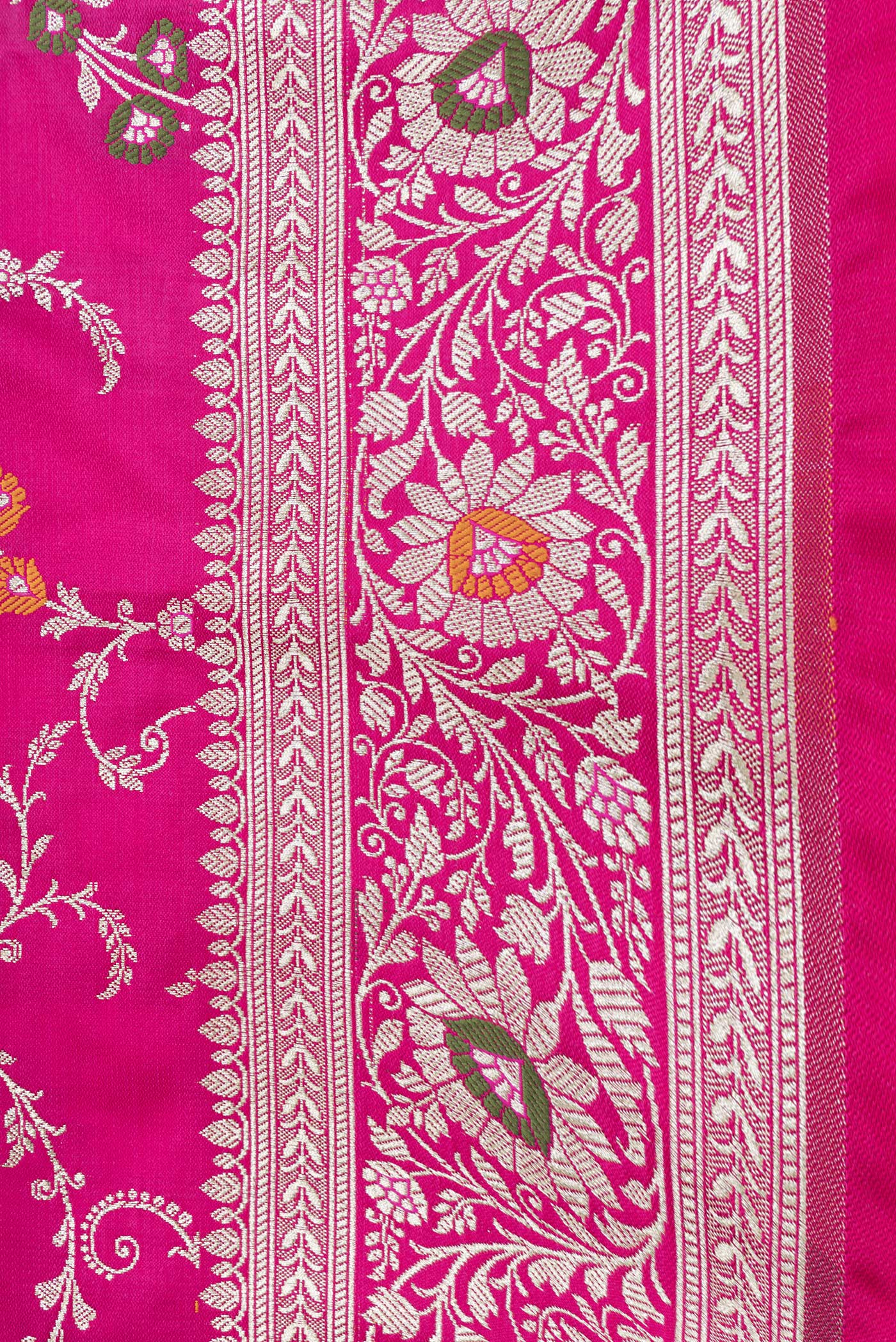 Rani Pink Blended Banarasi Silk Saree - Image 3