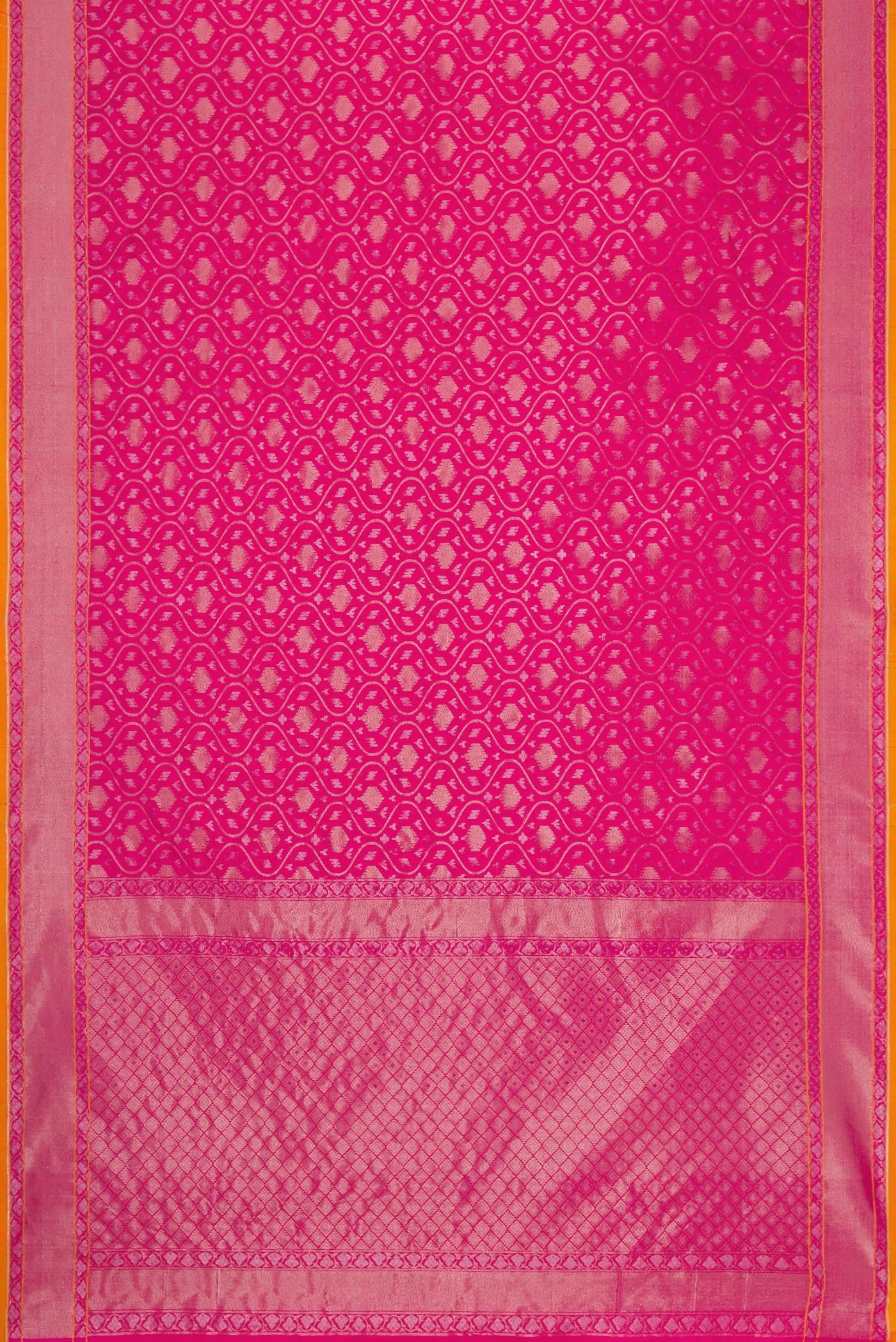 Dark Pink Blended Banarasi Silk Saree - Image 3