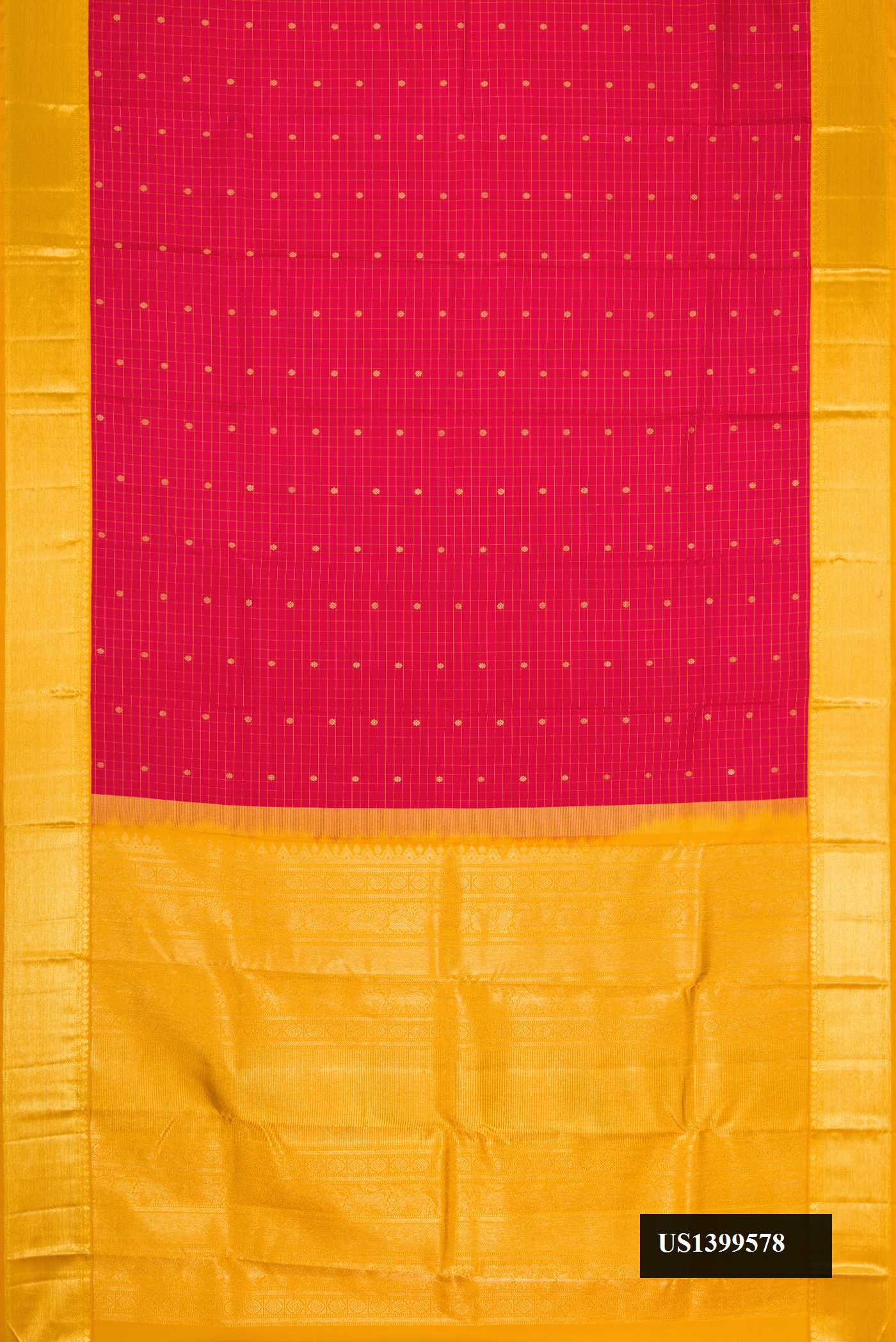 Dark Pink Dual Tone Kanchipuram Silk Saree