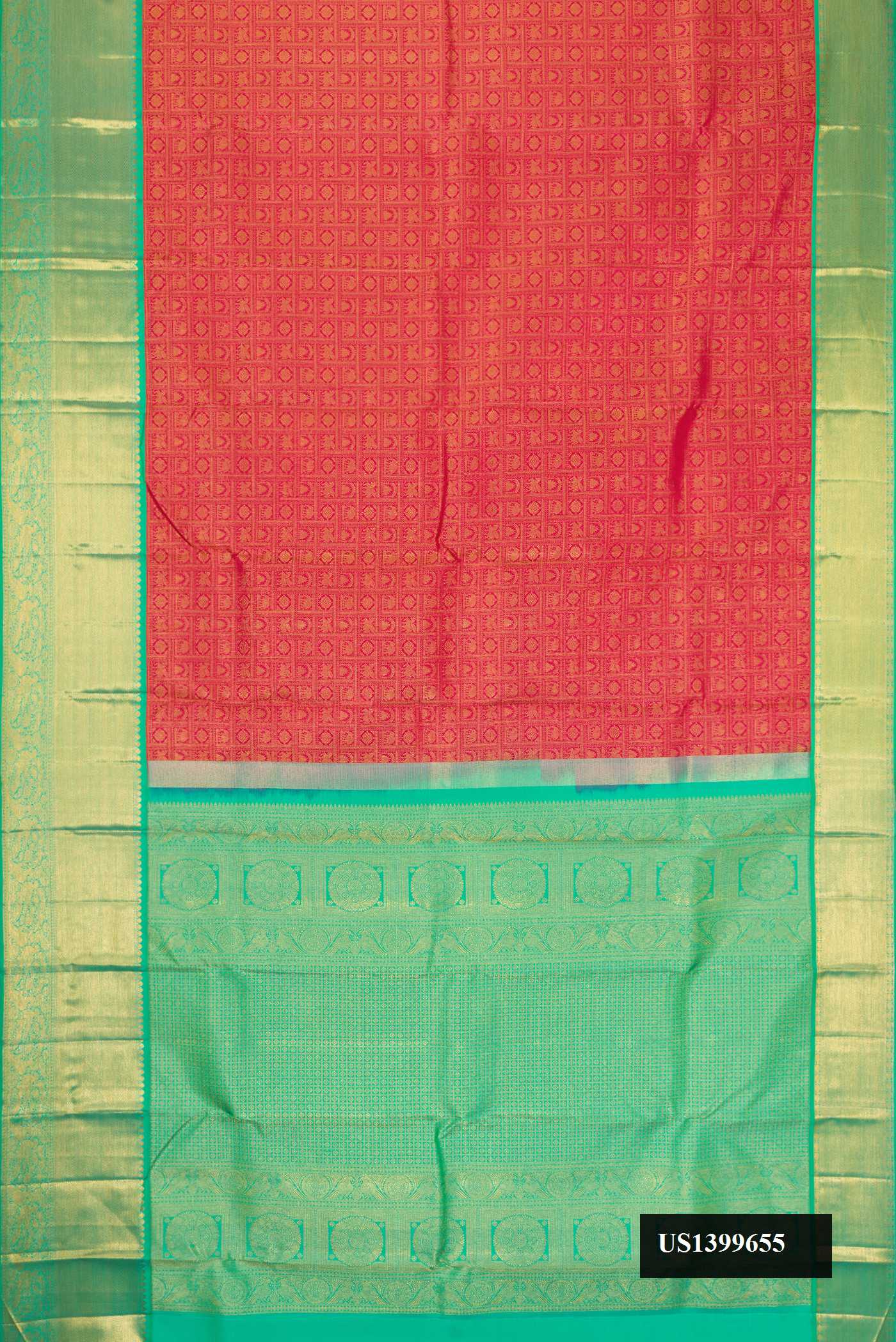 Dark Pink Dual Tone Kanchipuram Silk Saree