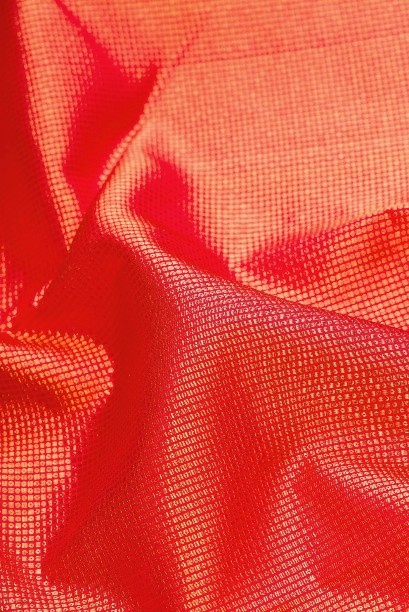 Orange Kanchipuram Silk Saree - Image 2