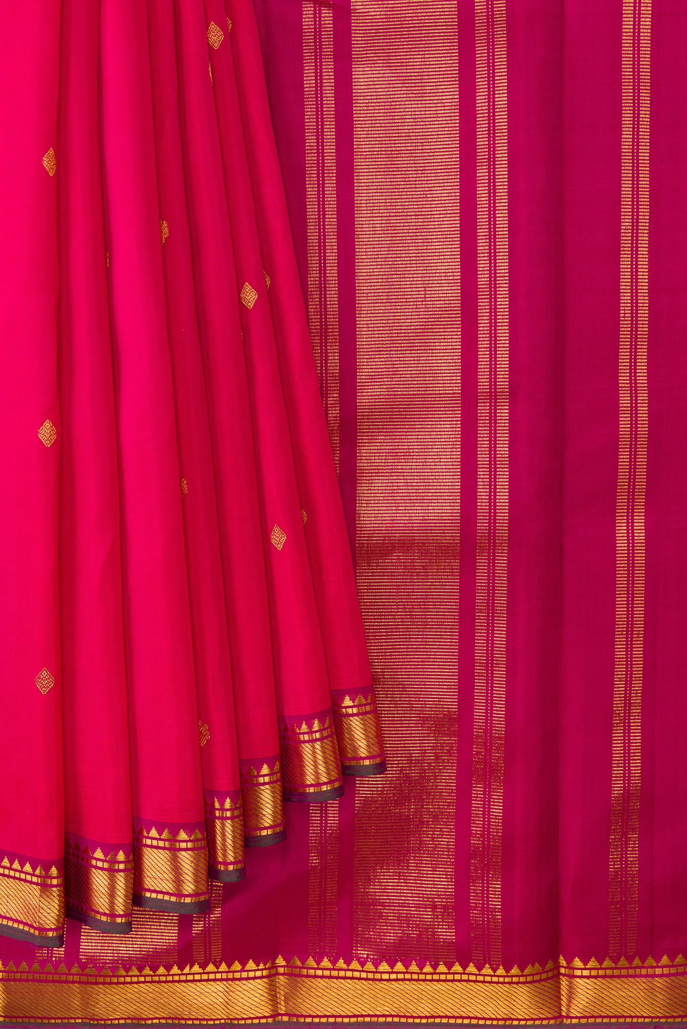 Pink Kanchipuram Silk Saree - Image 4