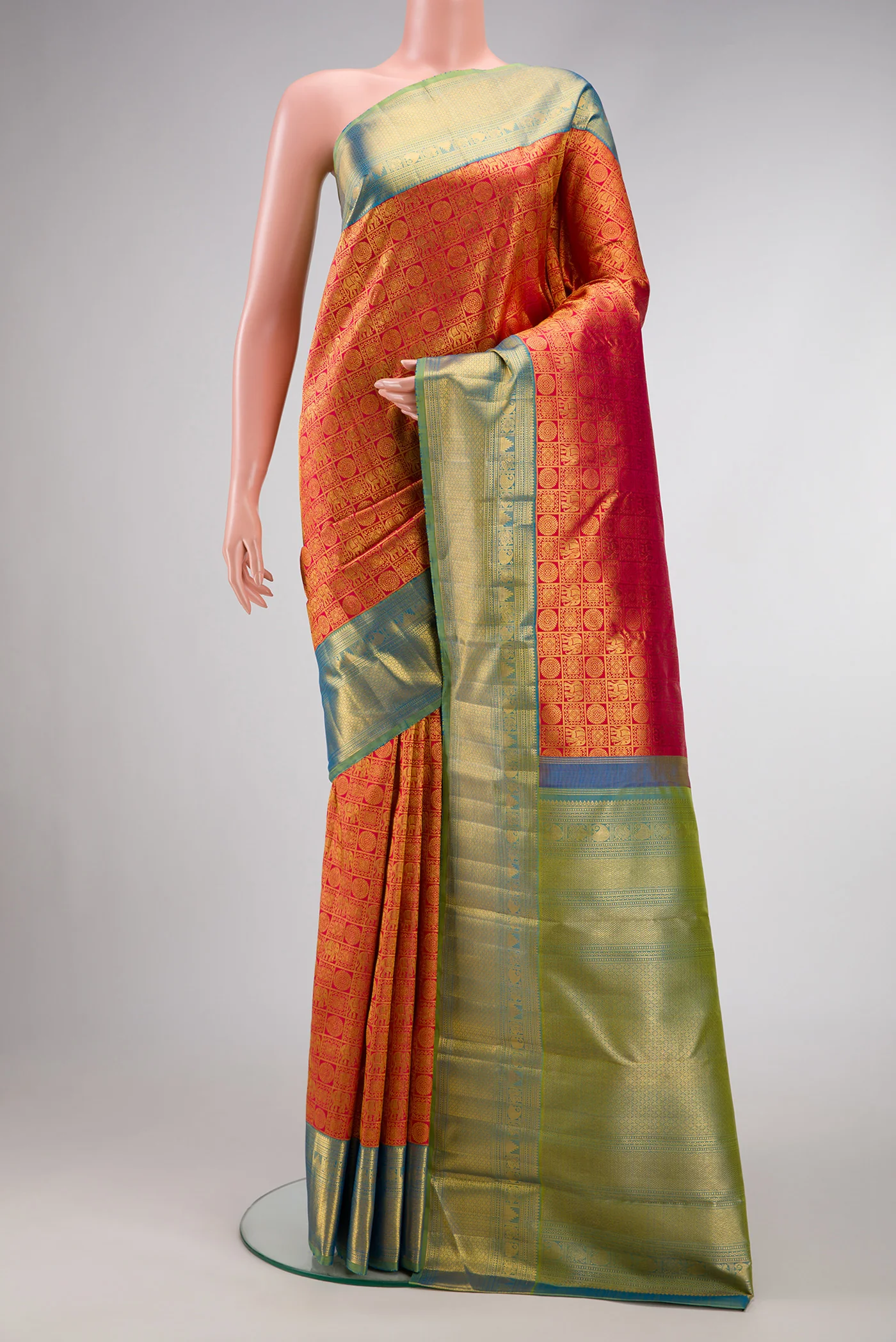 Red Kanchipuram Silk Saree