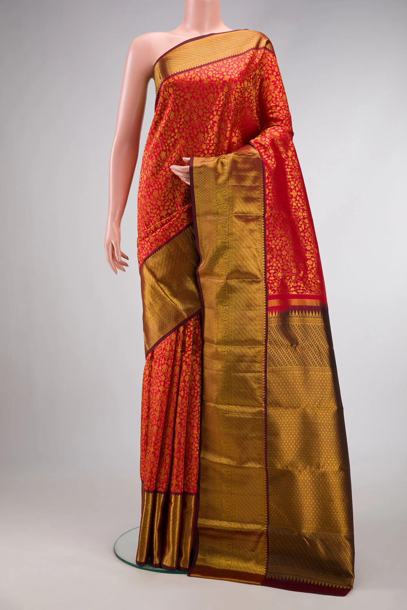 Red Kanchipuram Silk Saree