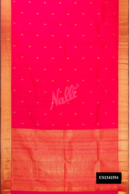 Dark Pink Dual Tone Kanchipuram Silk Saree