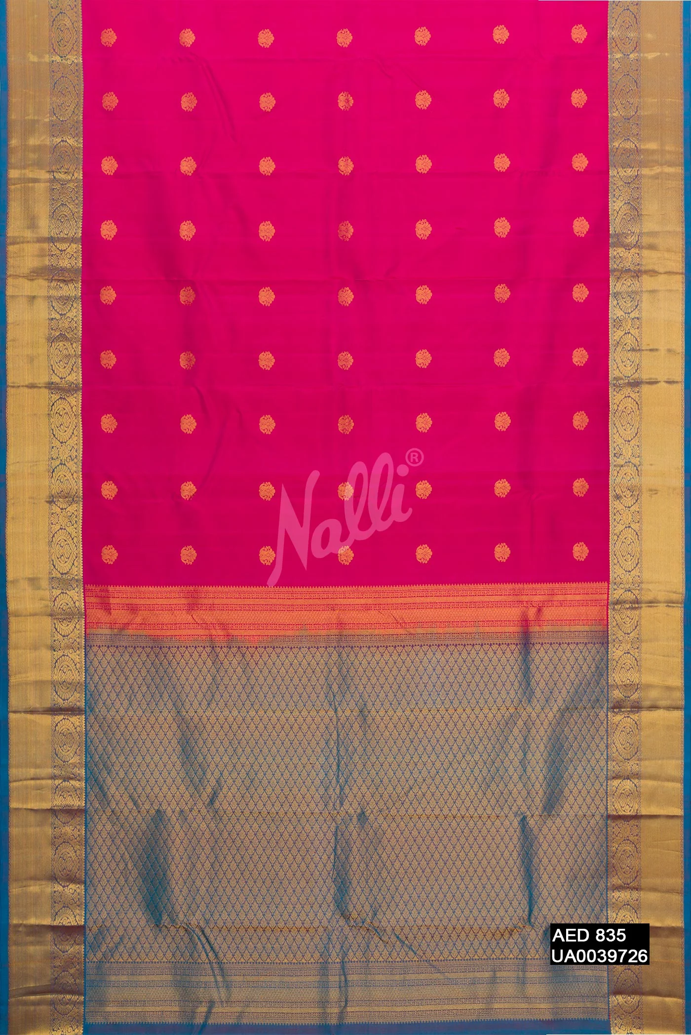 Dark Pink Dual Tone Kanchipuram Silk Saree