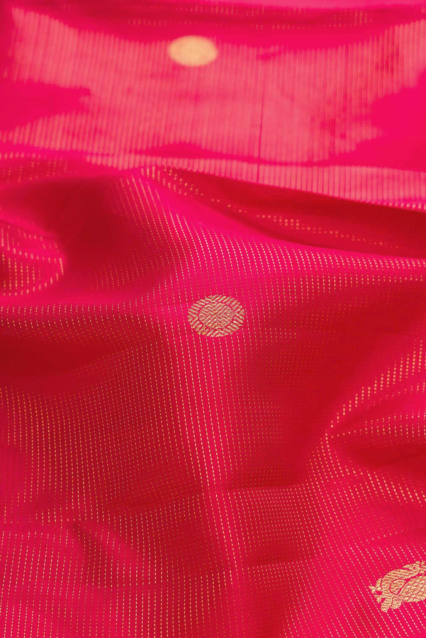 Dark Pink Dual Tone Kanjivaram Silk Saree - Image 2
