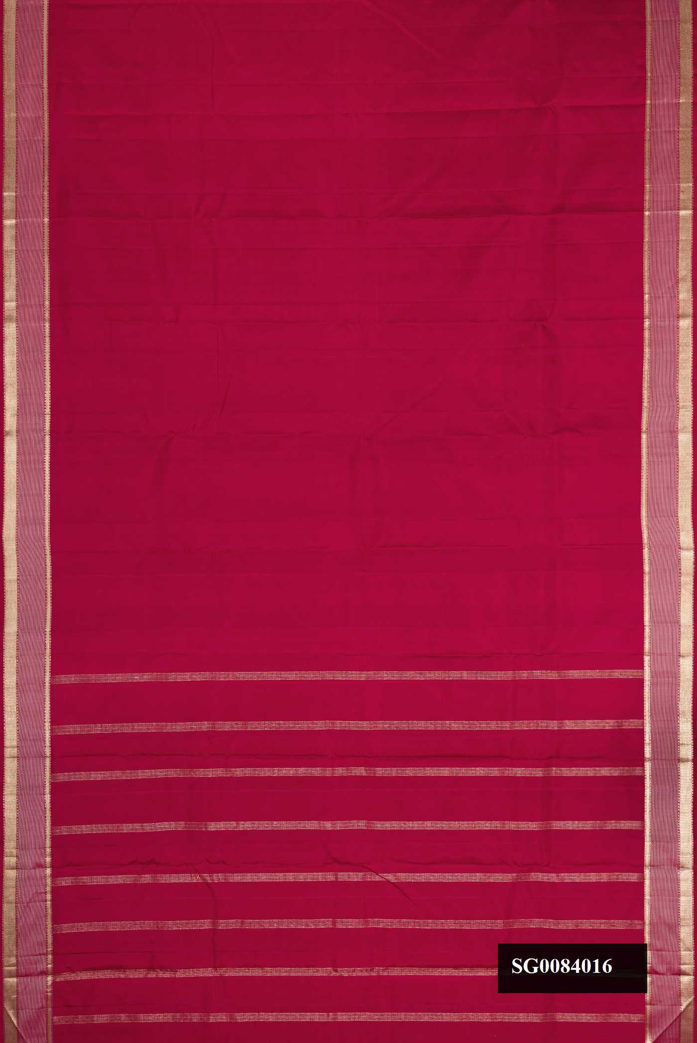 Dark Pink Dual Tone Kanchipuram Silk Saree